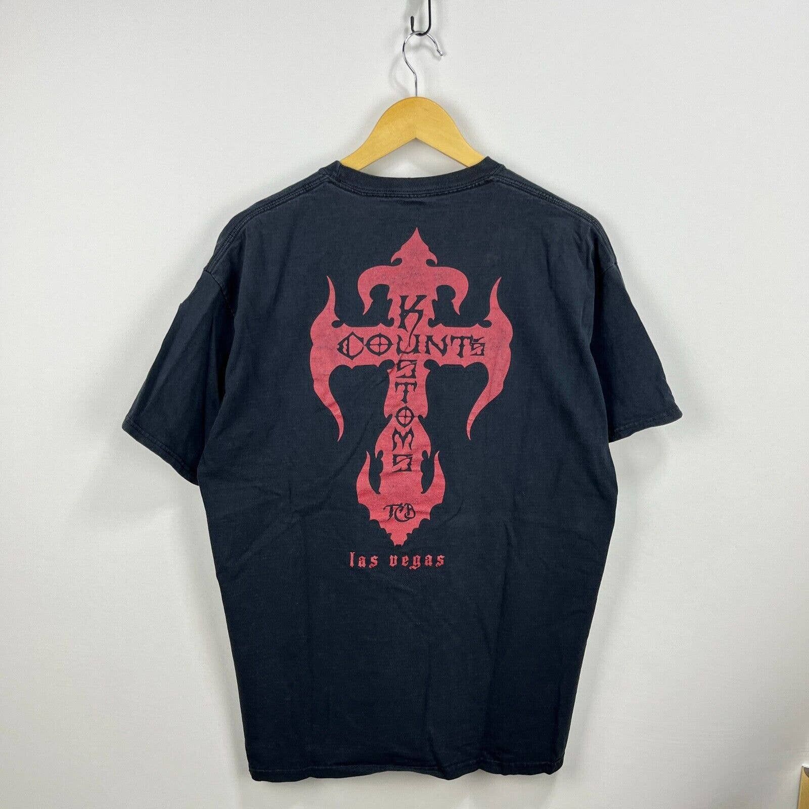 Vintage Faded Cross Count Kustoms Goth T Shirt Las Vegas XL