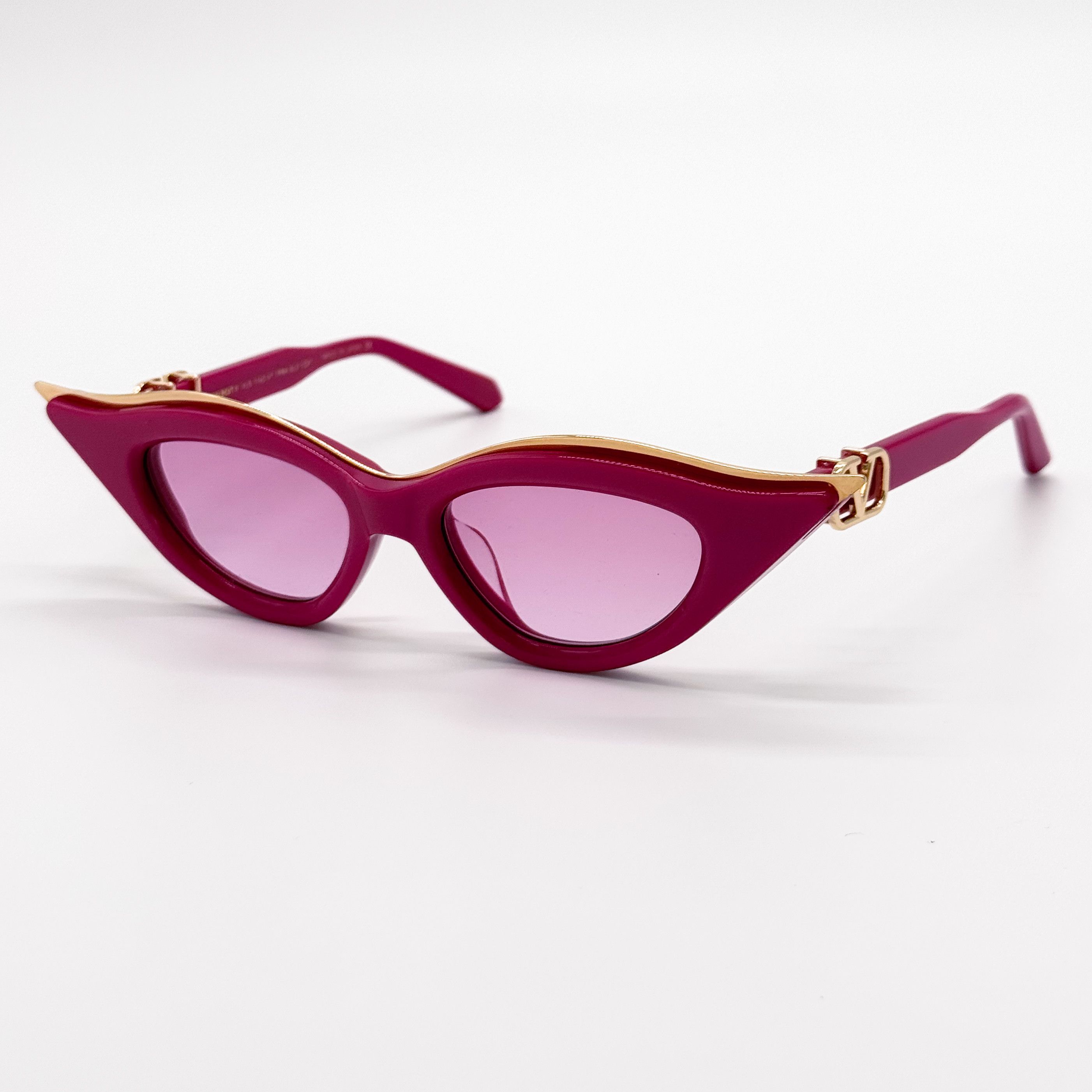 Valentino NEW VALENTINO V-GOLDCUT VLS-114D PINK CAT EYE SUNGLASSES Size ONE SIZE - 3 Thumbnail