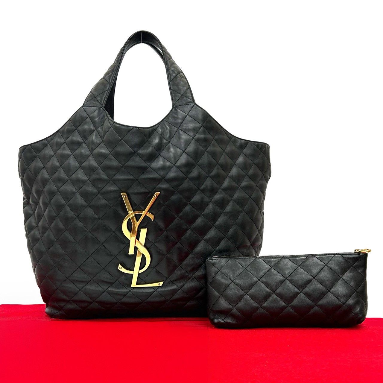 Yves Saint Laurent Yves Saint Laurent Saint Laurent Paris Icare Leather Tote Bag Leather Tote Bag DUTY FREE for USA Size ONE SIZE - 1 Thumbnail