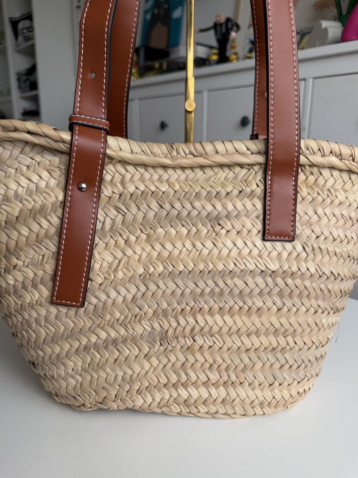 Designer × Loewe Loewe big logo basket bag designer luxury old money summer Size ONE SIZE - 7 Thumbnail