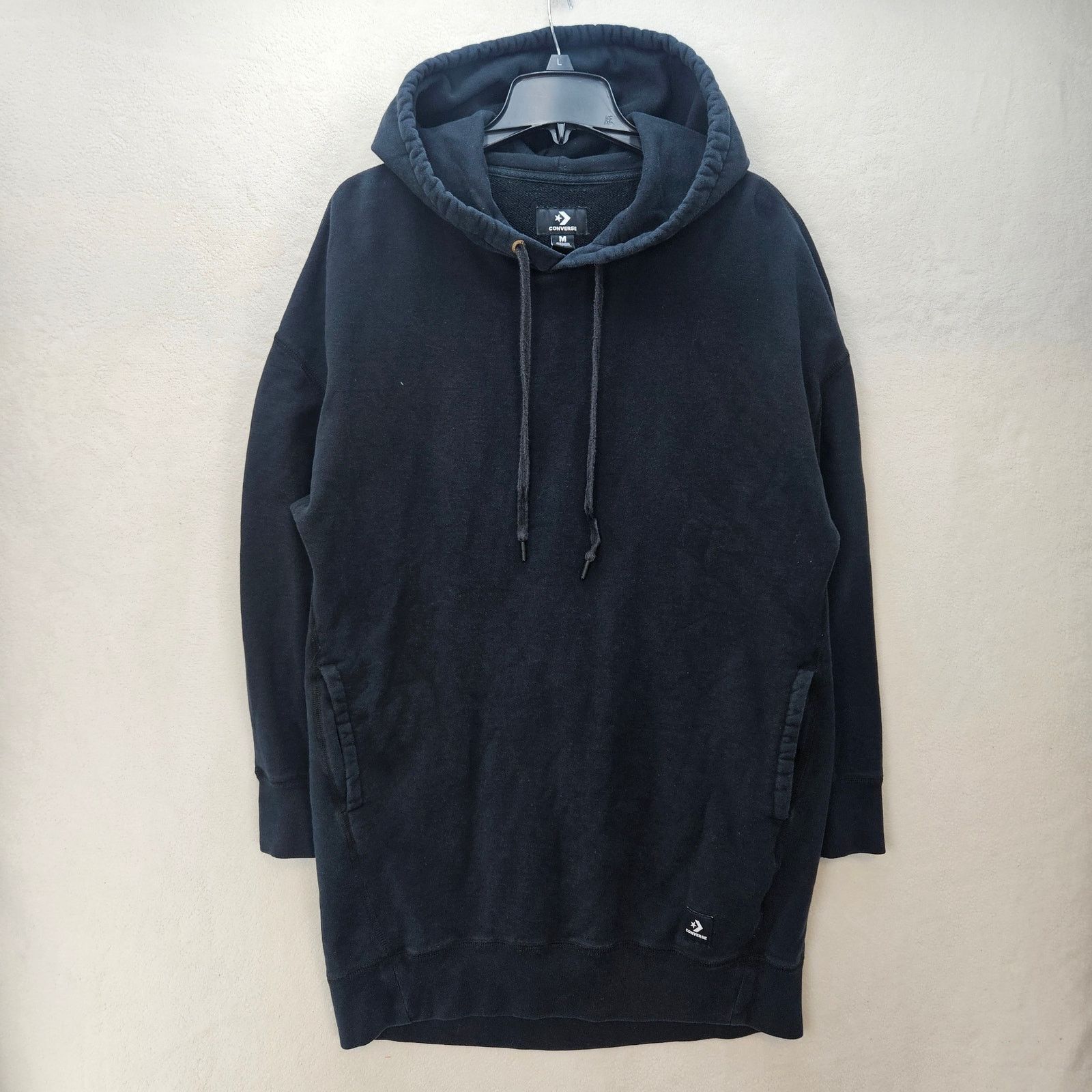 Converse CONVERSE WOMEN'S MEDIUM BLACK HOODED SWEATER DRESS Size M / US 6-8 / IT 42-44 - 1 Thumbnail