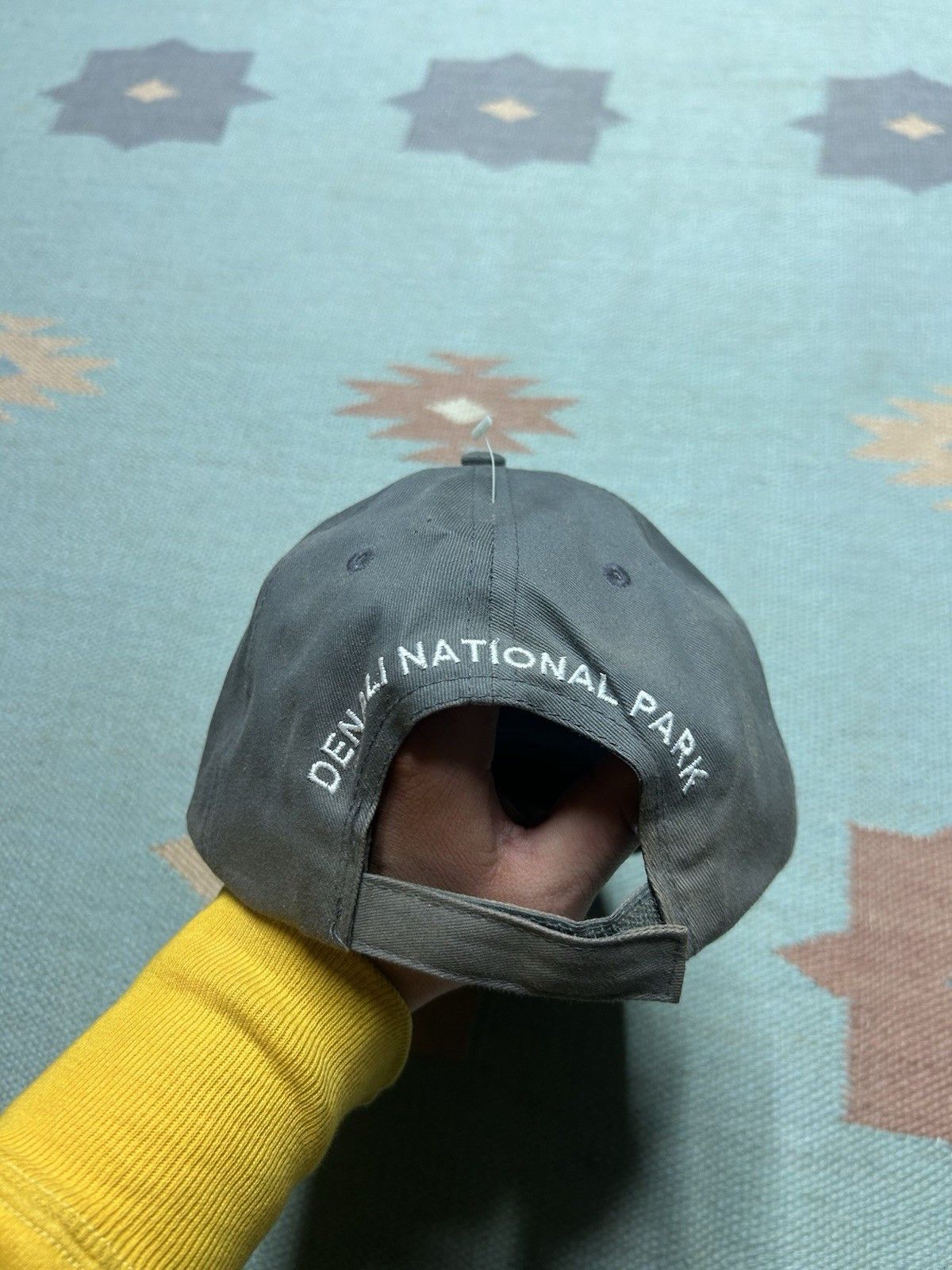 Vintage Alaska strap hat Denali national park black gray spell out Size ONE SIZE - 5 Thumbnail