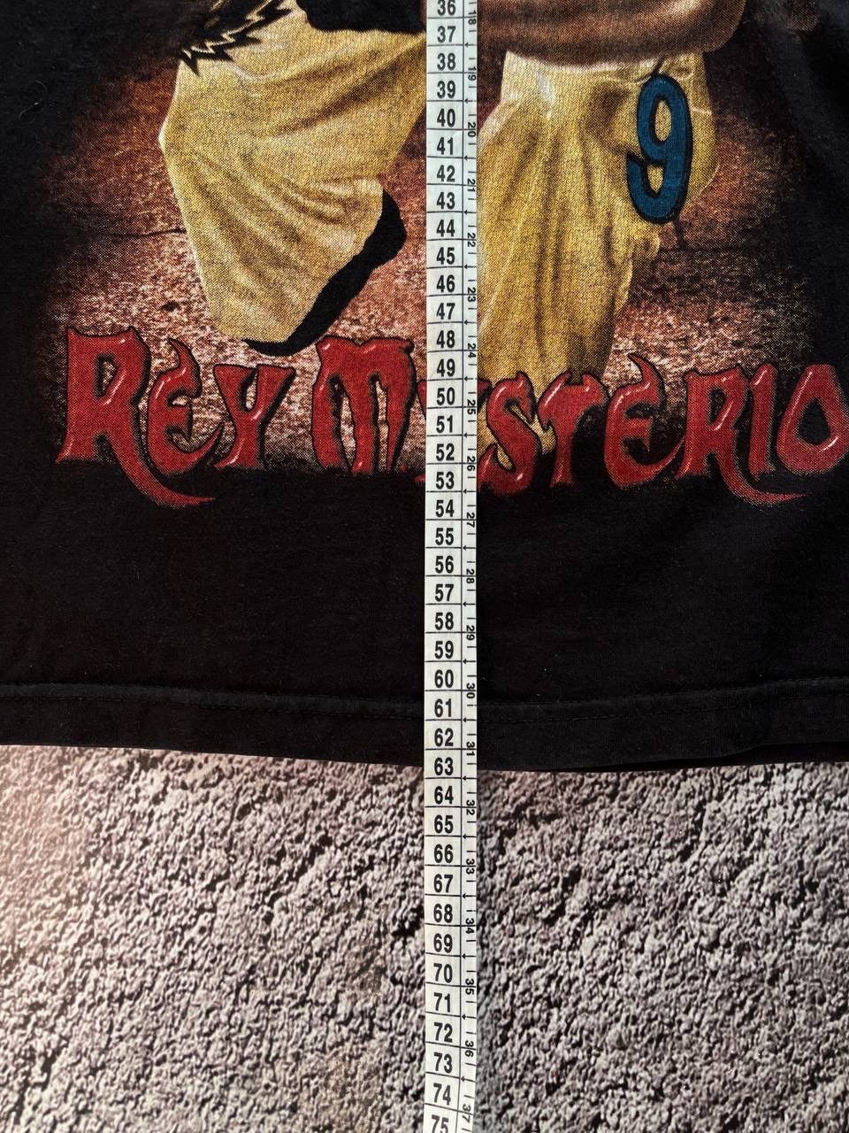 Band Tees × Vintage Solid Rock Rey Mysterio T-Shirt Black Size M Size US M / EU 48-50 / 2 - 10 Thumbnail