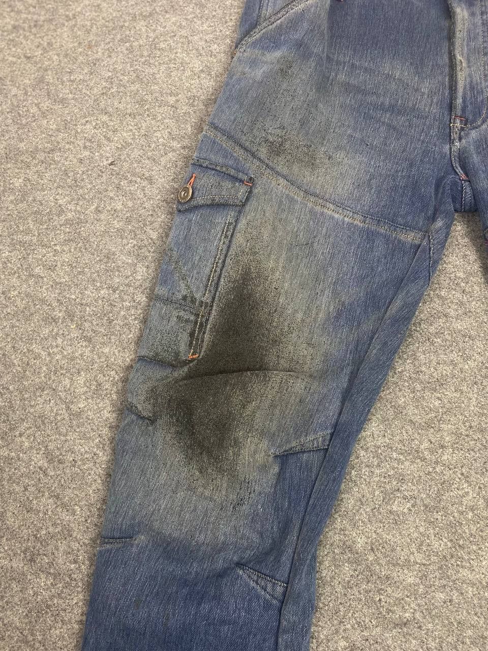 Japanese Brand fieldcore japanese brands cargo distressed denim Size US 35 - 9 Thumbnail