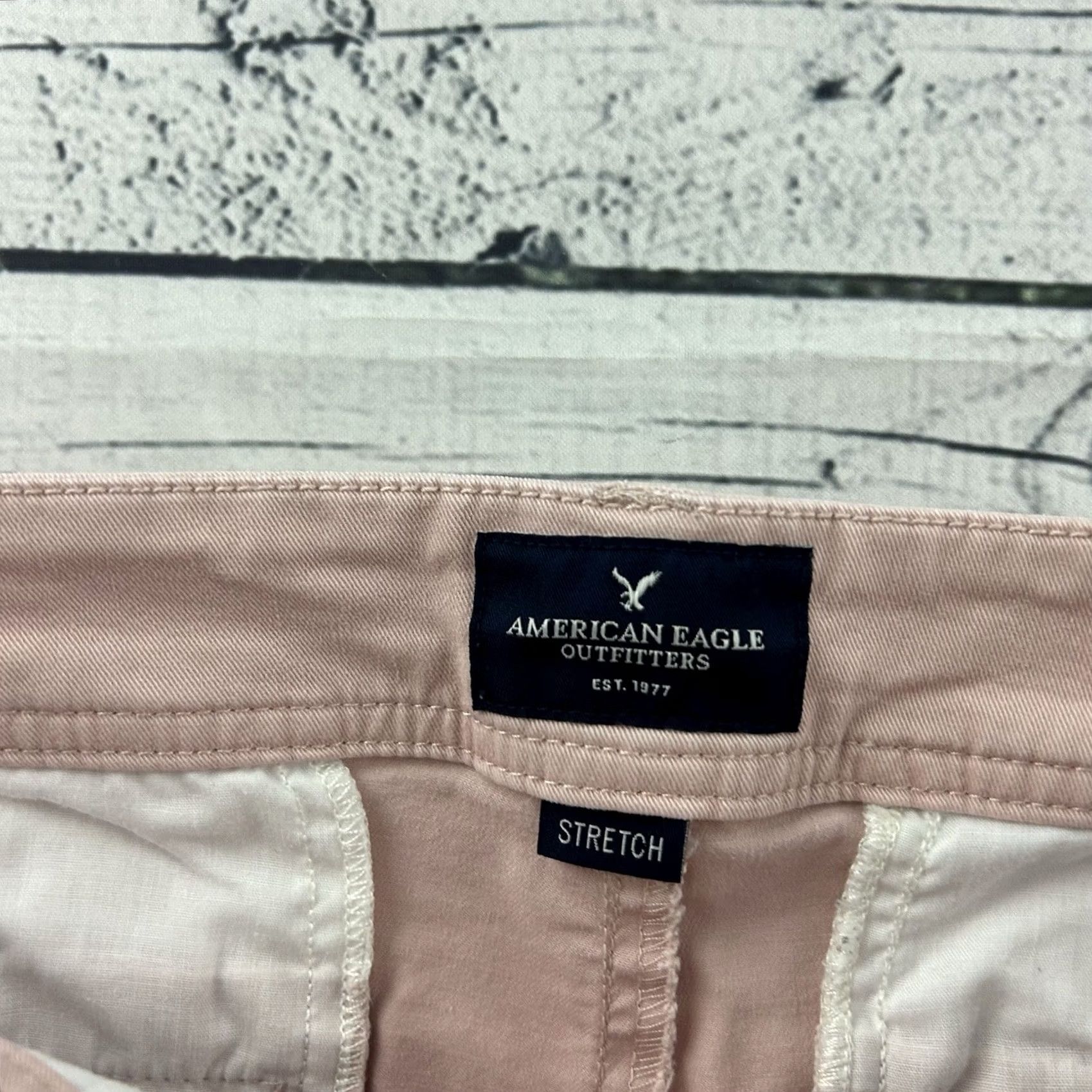 American Eagle Outfitters American Eagle Midi Stretch Shorts Women's 00 Pink Chino Stretch Button-Up Bottoms Womens 00 Pink Size 24" / US 00 / IT 34 - 2 Thumbnail