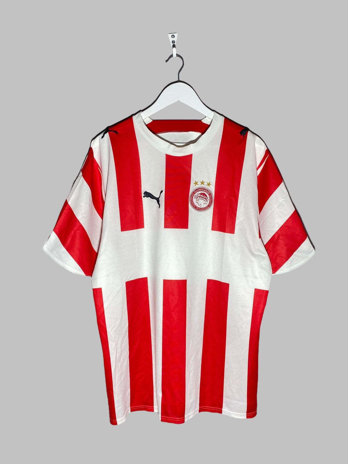 Puma Olympiacos 2010s Puma Home Jersey Red & White Greek Shirt Size US XL / EU 56 / 4 - 1 Thumbnail