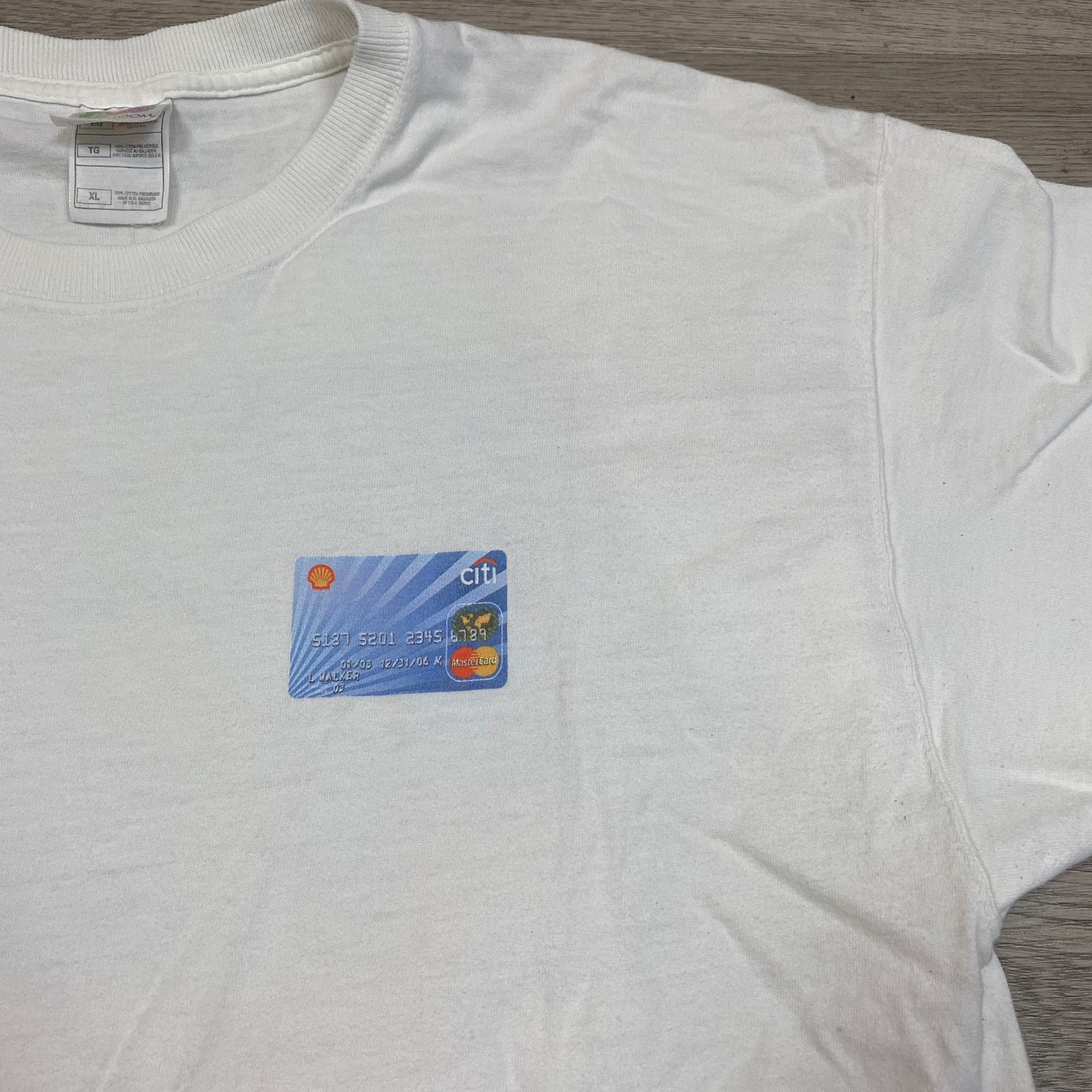 Fruit Of The Loom × Vintage Vintage Y2K Shell MasterCard Citi Cards Promo Shirt Men's XL Size US XL / EU 56 / 4 - 3 Thumbnail