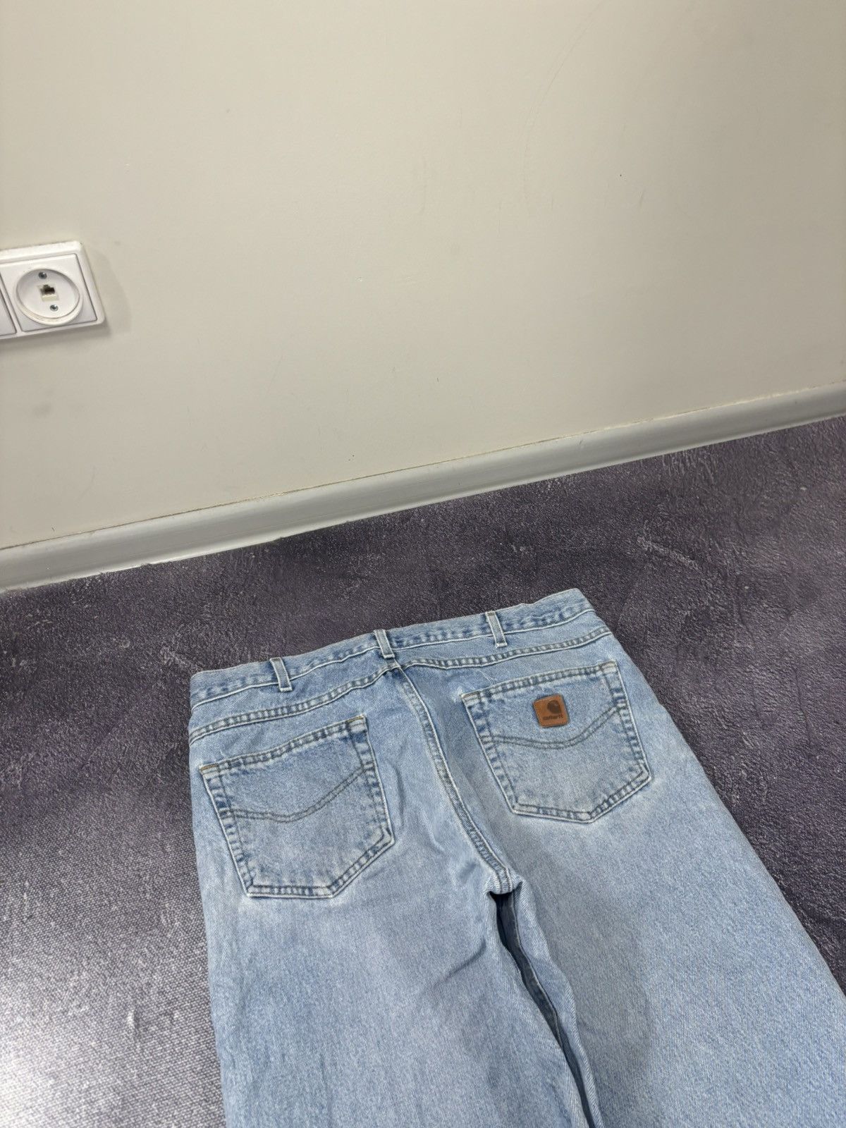 Carhartt Vintage Carhartt Relaxed Fit Faded Light Blue Denim Jeans Size US 36 / EU 52 - 6 Thumbnail