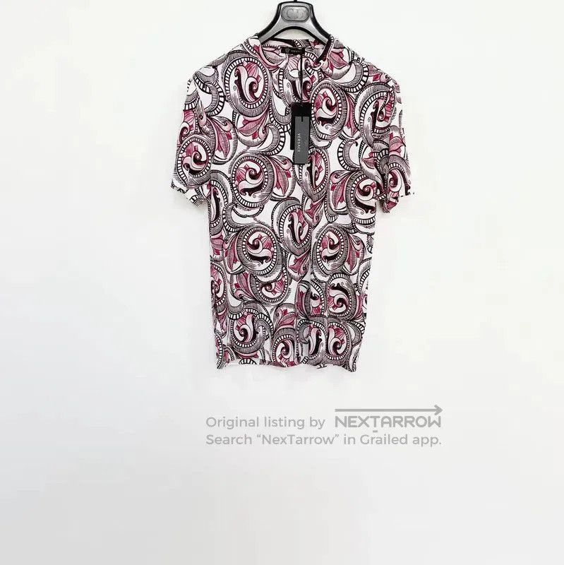 Versace Summer Pink Cotton Short Sleeve T-Shirt .
