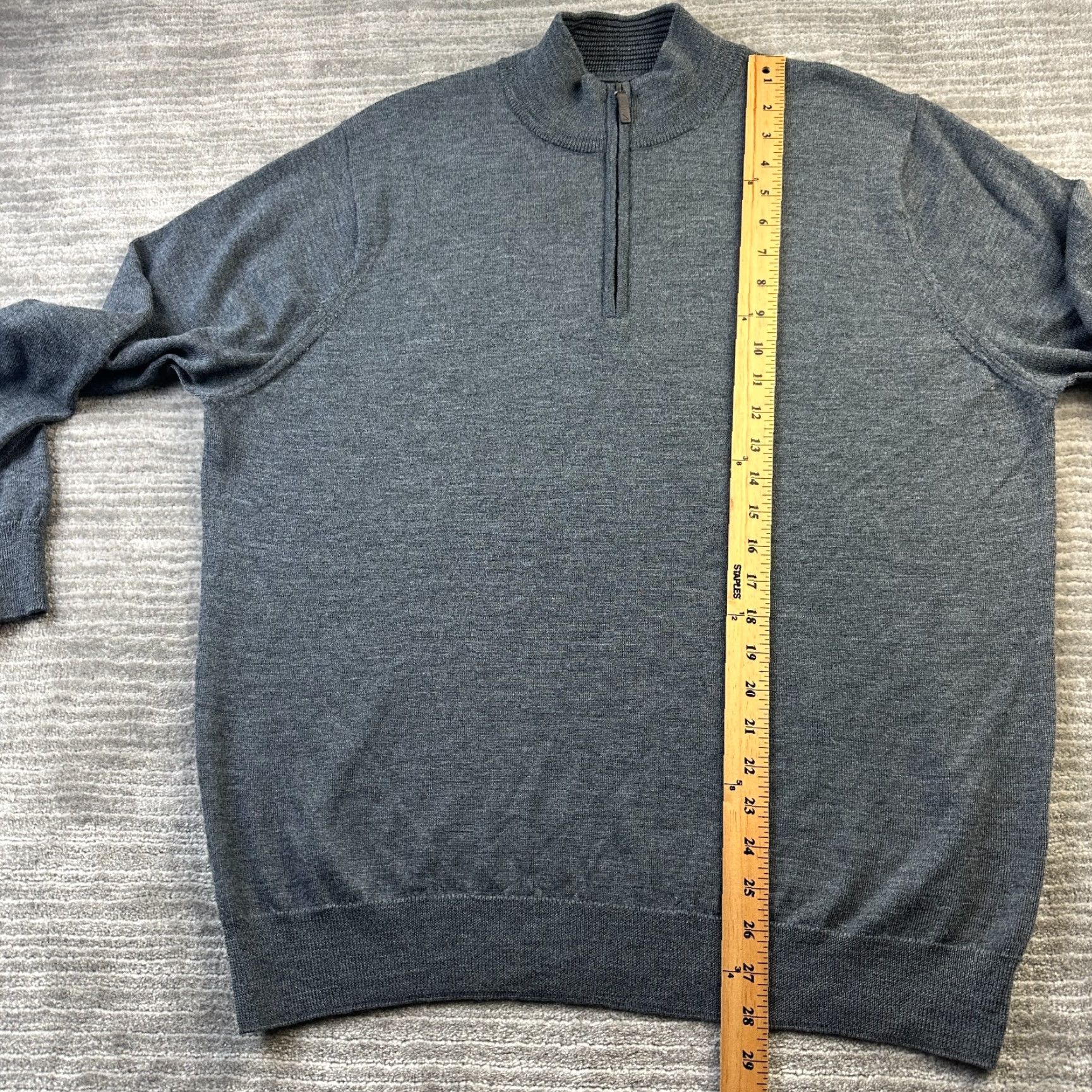 UNTUCKit UNTUCKit Sweater Mens 3XL Gray Knit Merino Wool Pullover Size US XXL / EU 58 / 5 - 8 Thumbnail