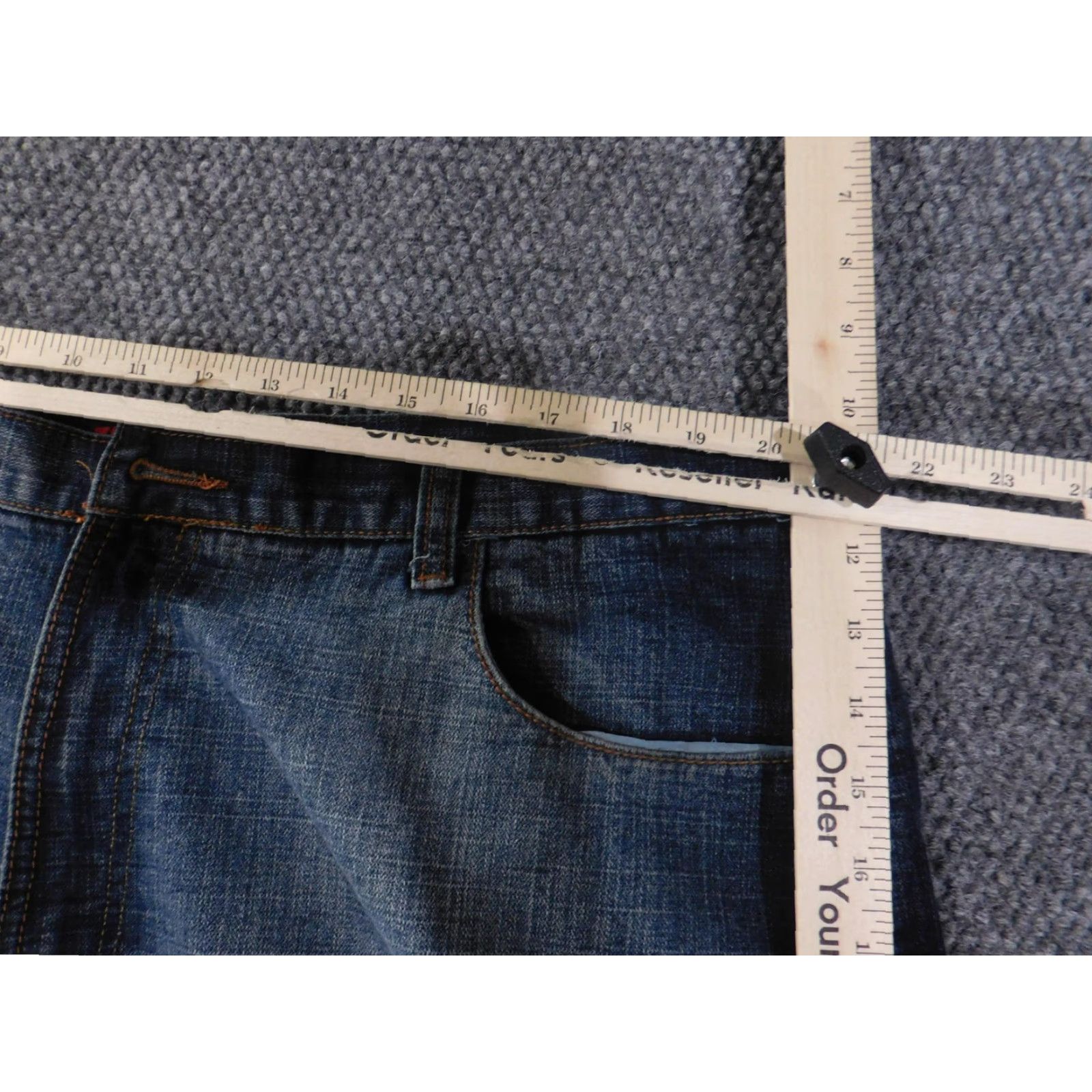 Express Brooklyn Xpress Jeans Mens 40 Blue Denim Straight Leg Relaxed Fit Classic Style Size US 40 / EU 56 - 7 Thumbnail