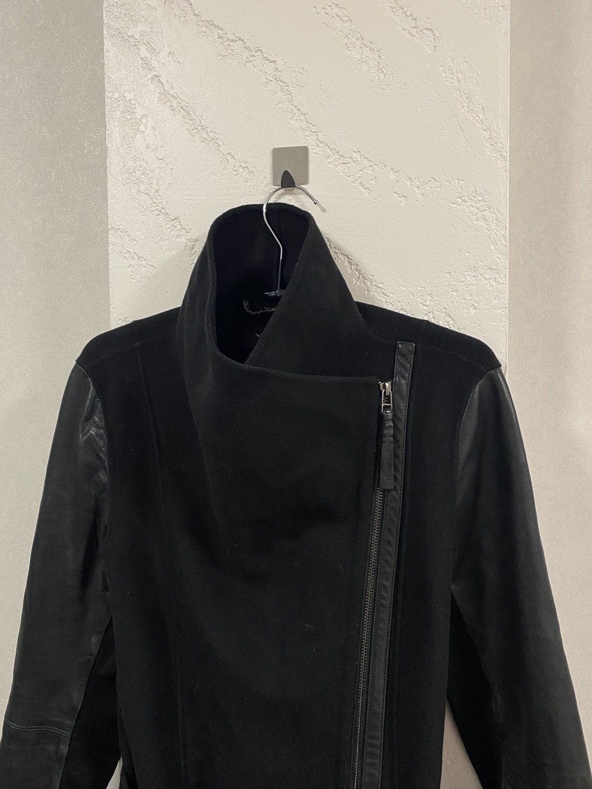 Mackage Mackage Leather Sleeve Asymetrical Long Coat Rick Owens Type Size S / US 4 / IT 40 - 2 Thumbnail
