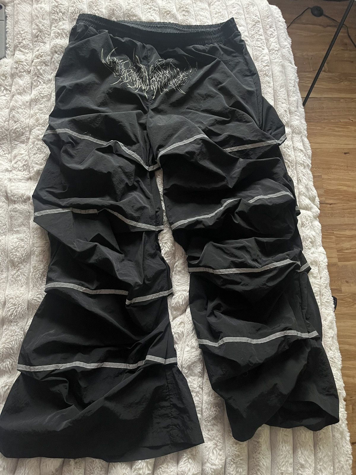 Kings Of Indigo Koi City Wear Wide Leg Nylon Pants Size US 40 / EU 56 - 1 Thumbnail