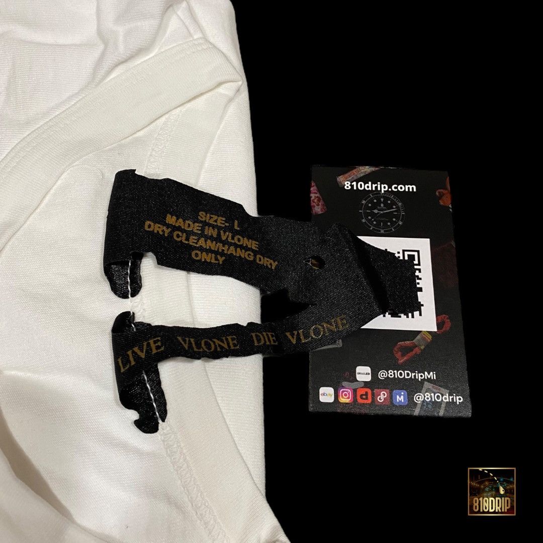 Vlone Vlone Orange Staple Tee White (L) Size US L / EU 52-54 / 3 - 4 Thumbnail