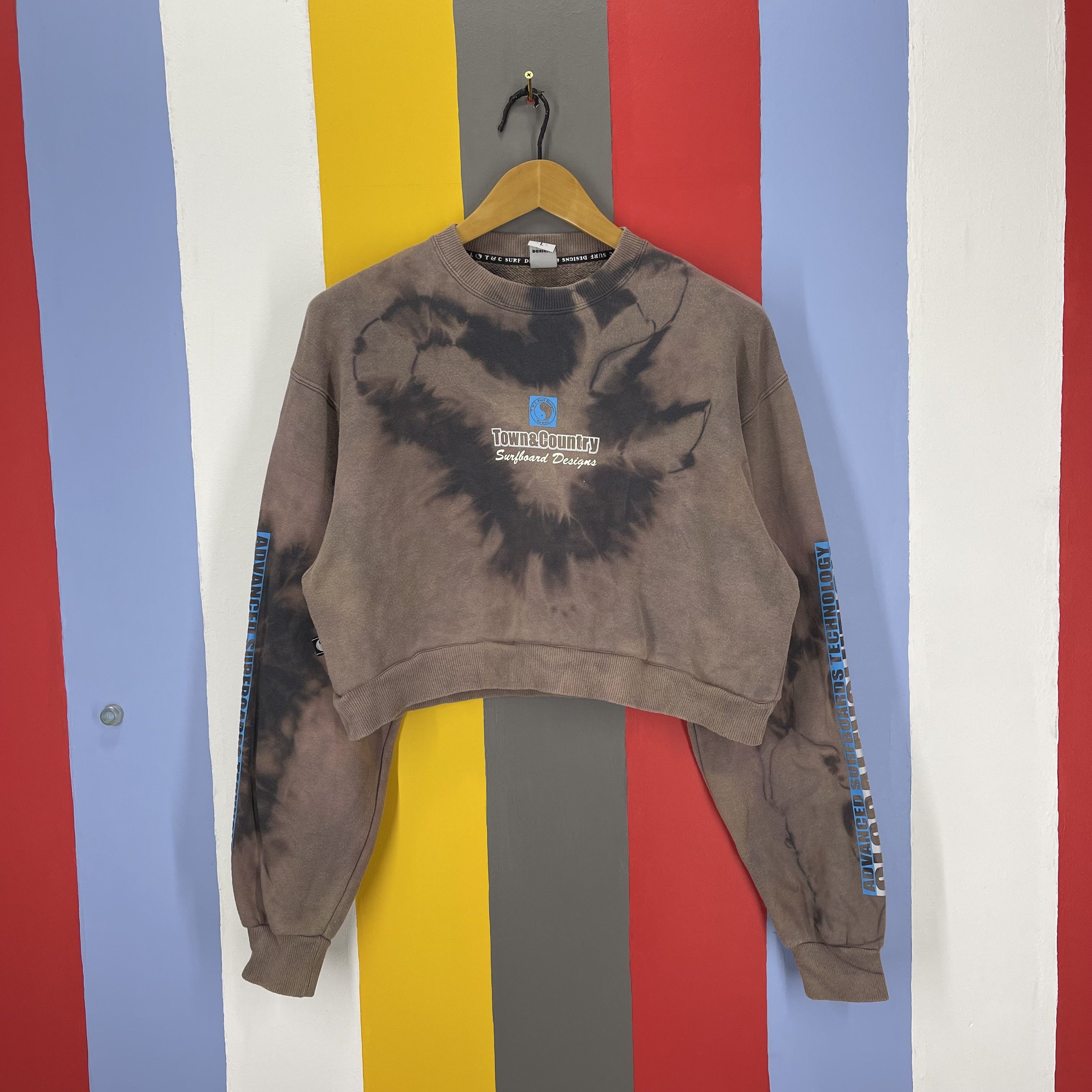 Other T & C SURF DESIGNS Custom Crop Sweatshirt Acid Wash #1273/AR Size M / US 6-8 / IT 42-44 - 3 Thumbnail