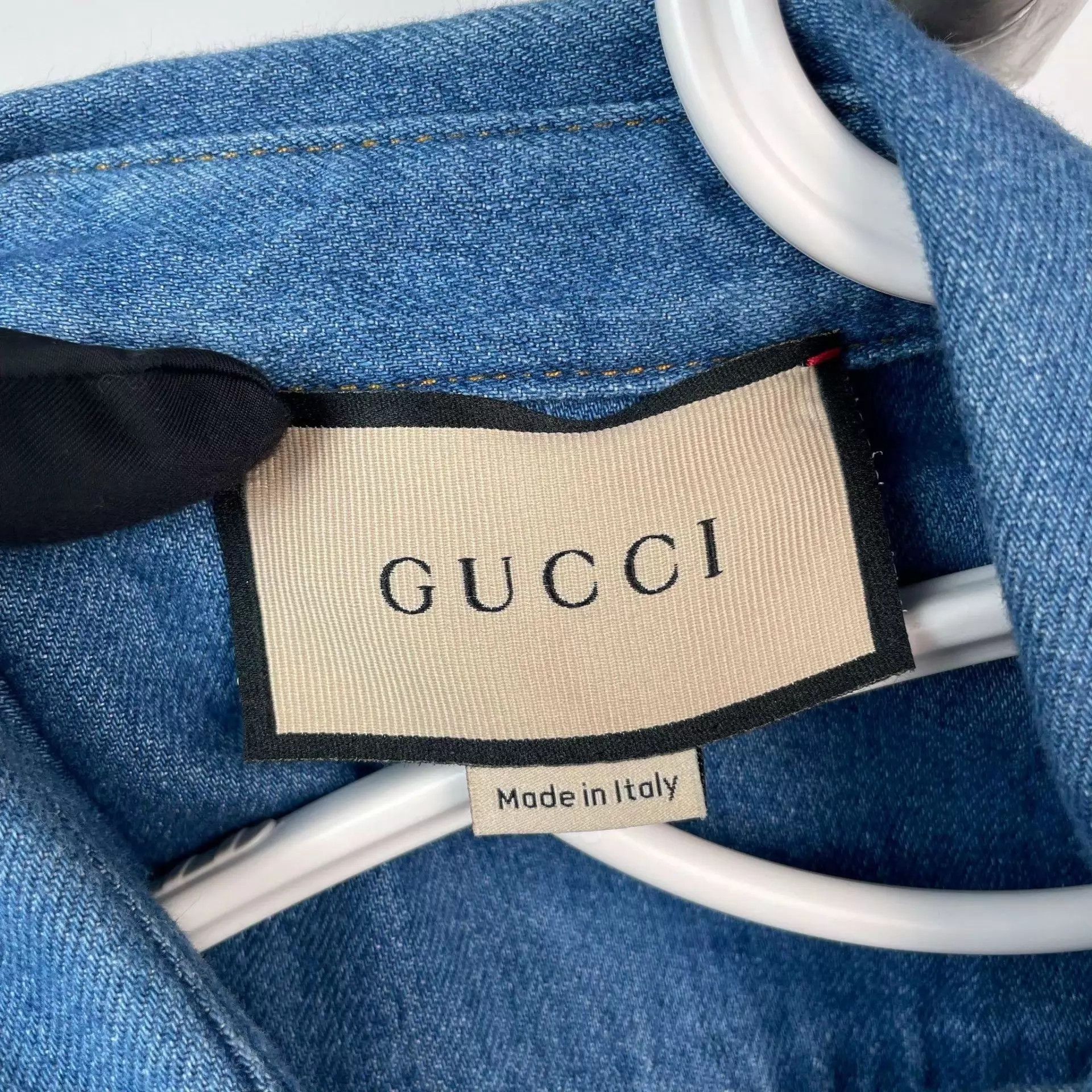Gucci Gucci Denim Short-Sleeve Jacket Blue 46 95 New Size US S / EU 44-46 / 1 - 4 Thumbnail