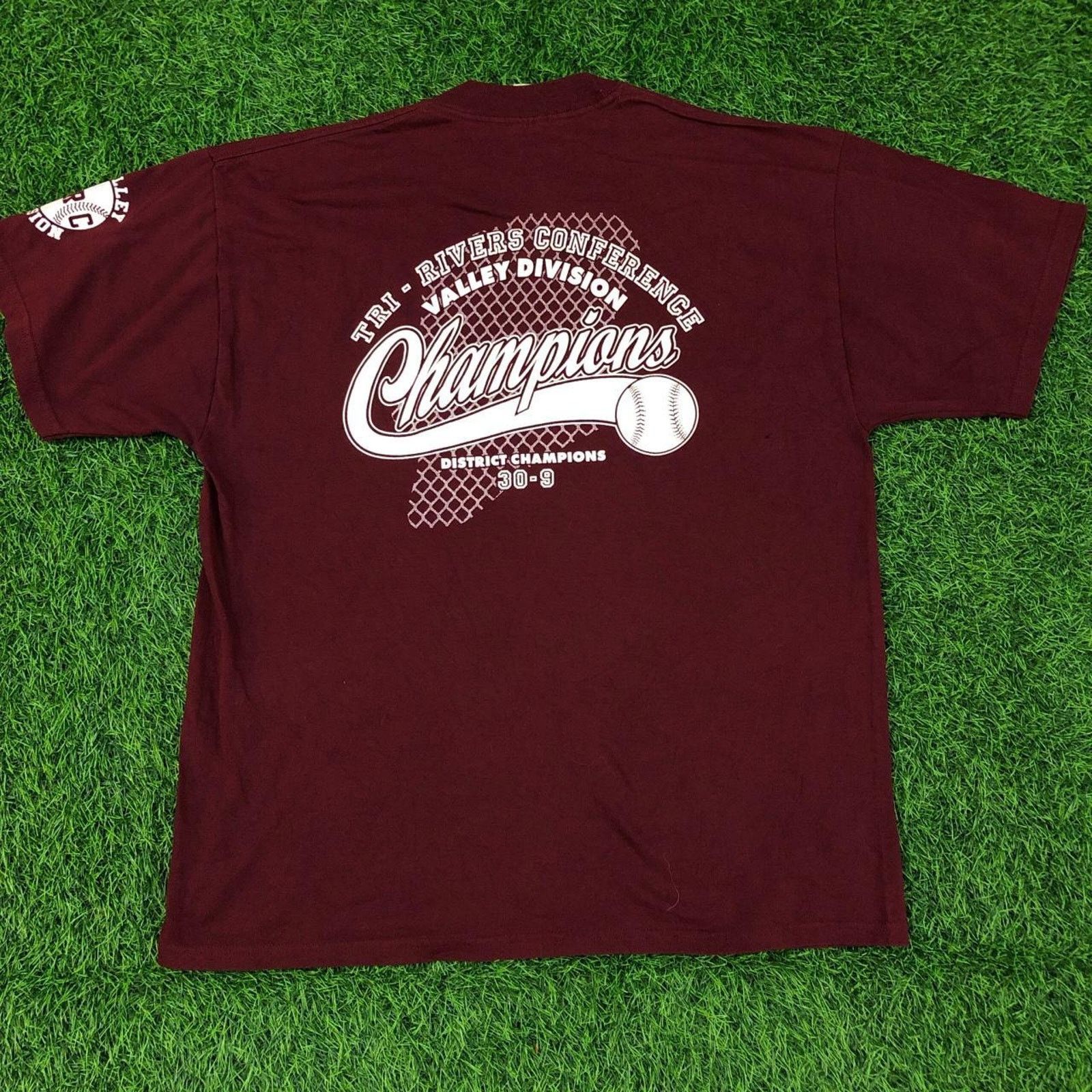 Jerzees Vintage 2004 North Linn Tri Rivers Baseball Graphic Tee Size US XL / EU 56 / 4 - 2 Thumbnail