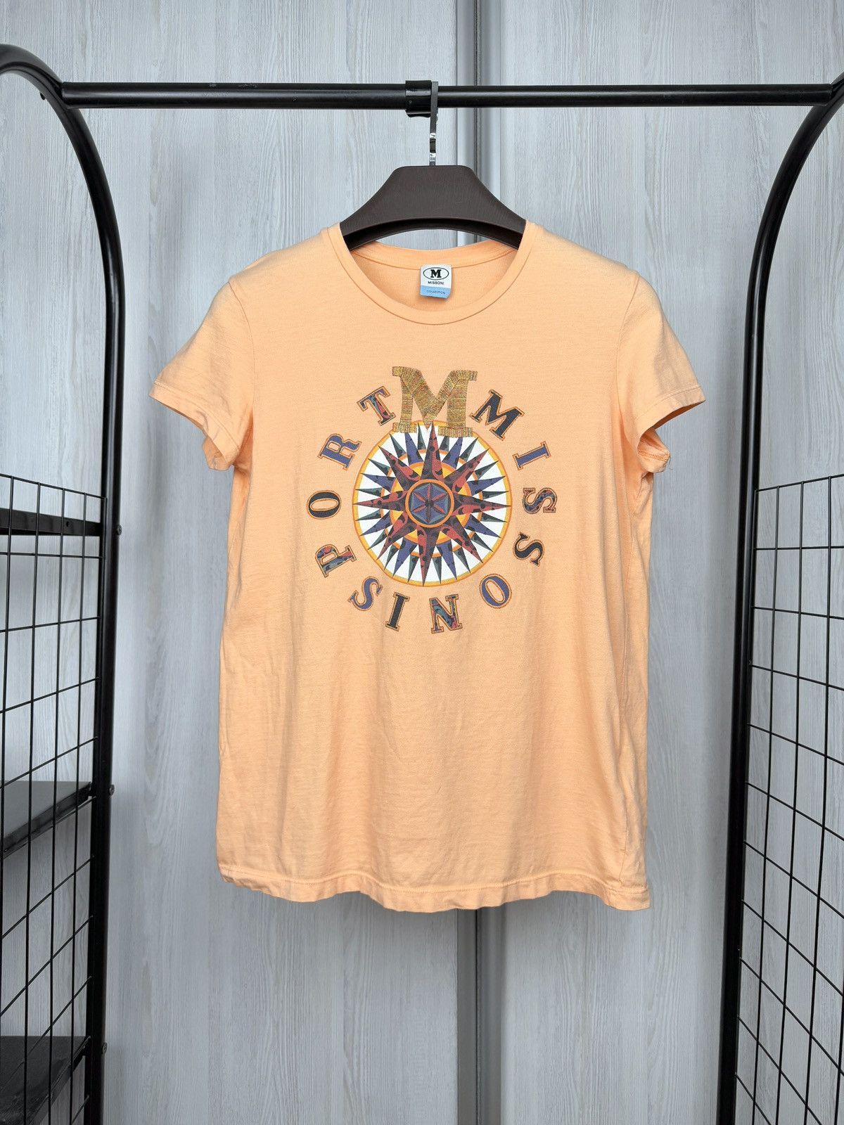 Missoni M Missoni Sport Printed Cotton Tee Short Sleeve Peach Colour Size S / US 4 / IT 40 - 1 Thumbnail