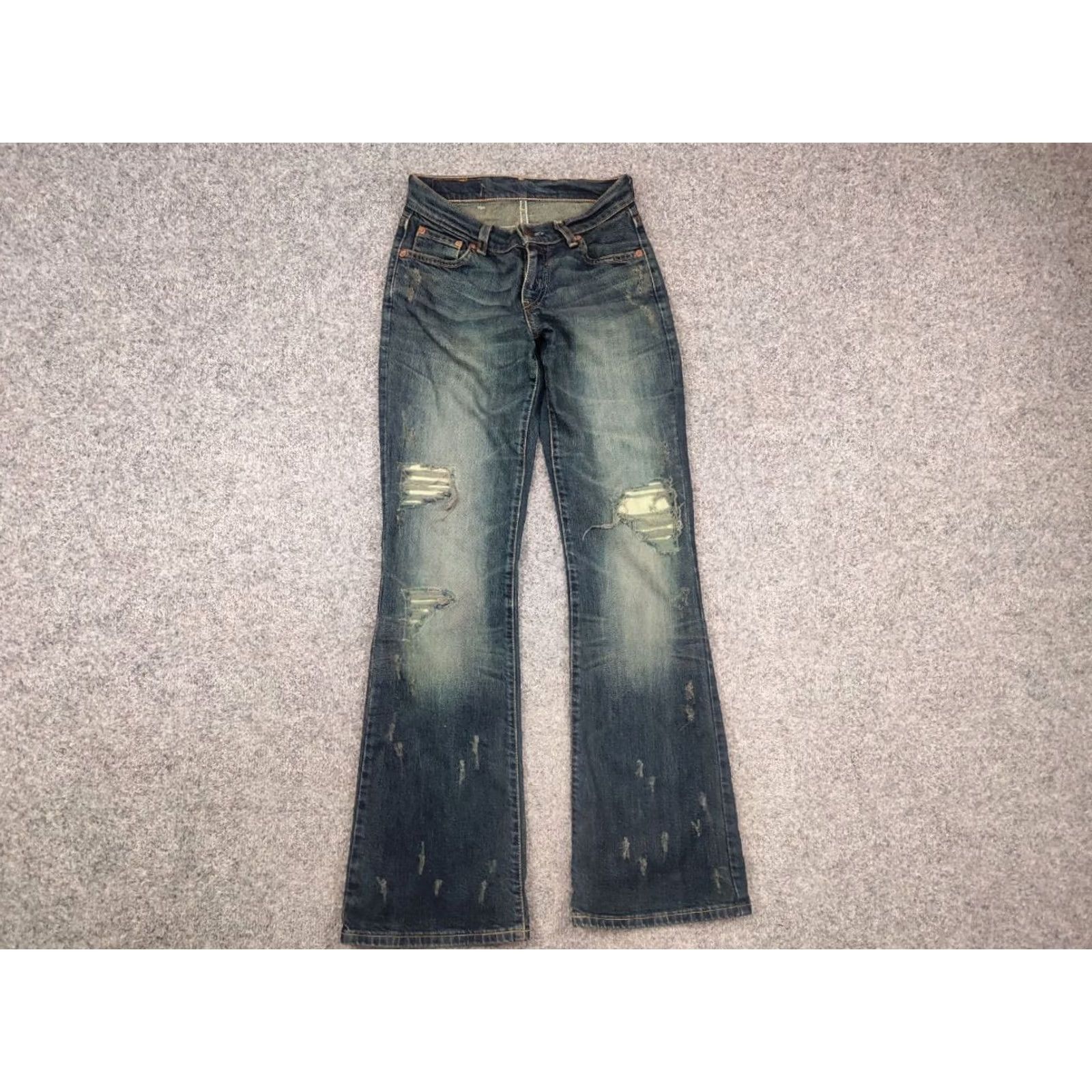 Levi's VINTAGE Levi's 529 Bootcut Jeans Distressed Denim 26 Blue 90s Gothic Grunge Women XS? Size 26" / US 2 / IT 38 - 7 Thumbnail