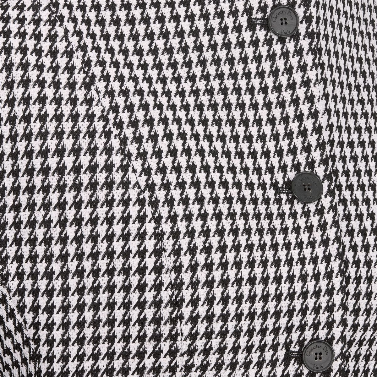 Dior o1bcso1str0225 Jacket with Officer Collar in Black/White Size L / US 10 / IT 46 - 3 Thumbnail