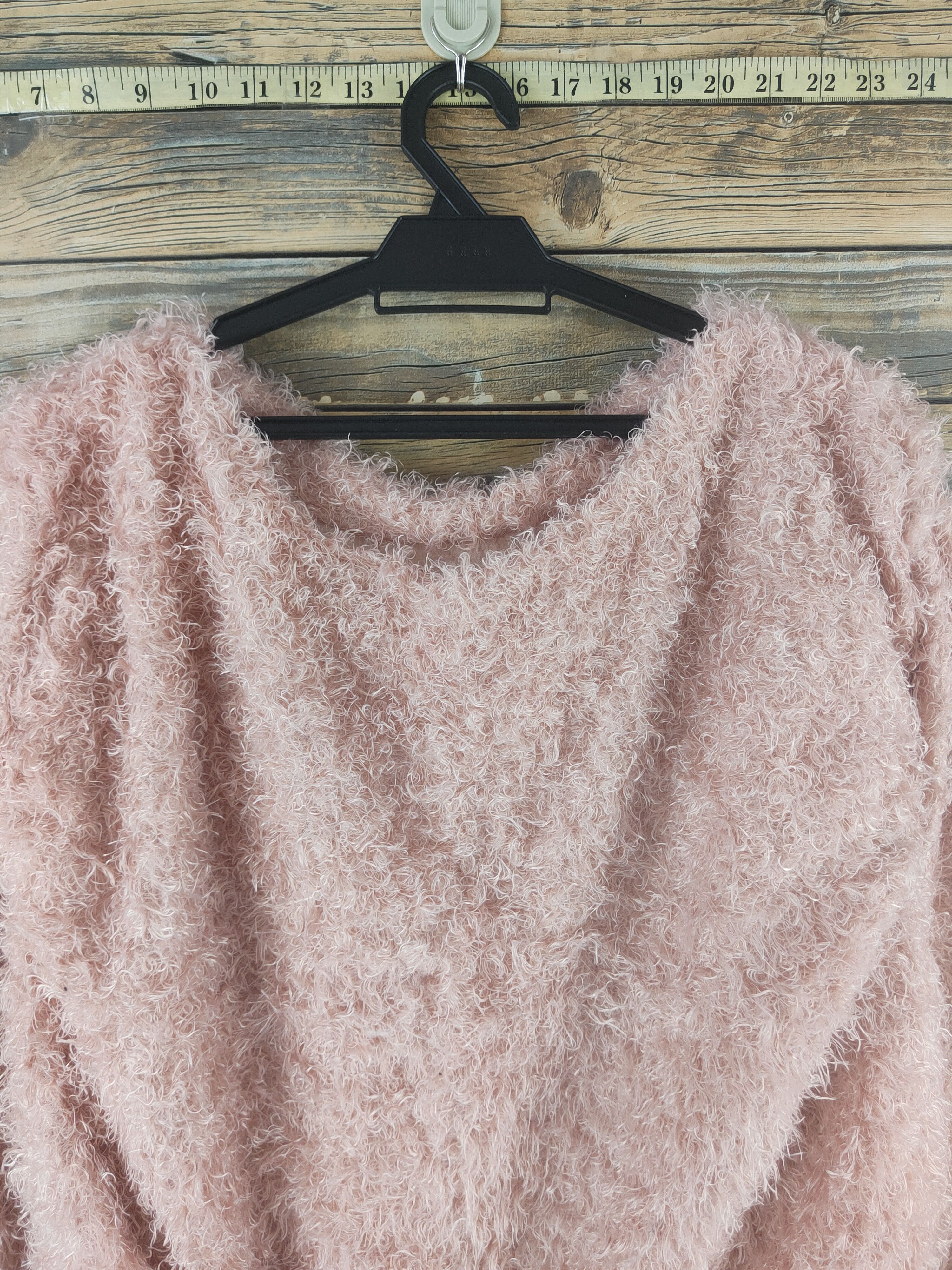 Japanese Brand DL Vis Pink Fur Mohair Knitwear #46-512 Size S / US 4 / IT 40 - 2 Thumbnail