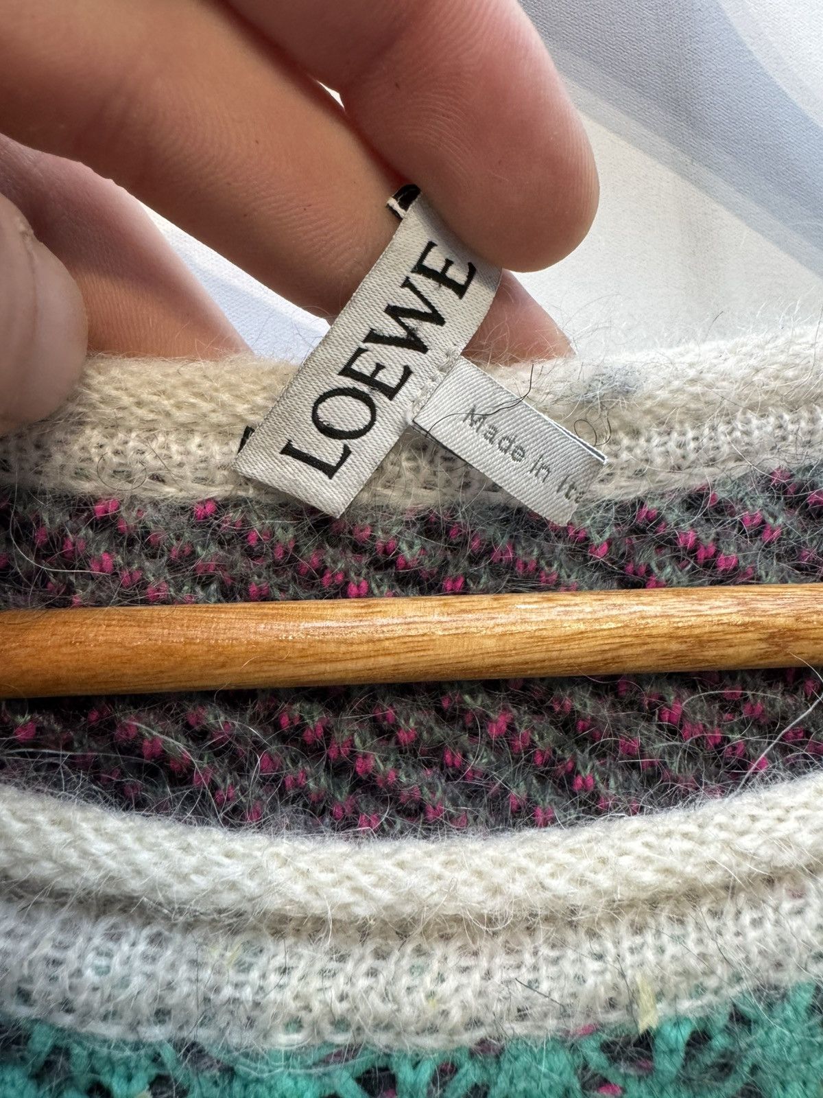 Loewe Loewe Oversized Multi Camo Jacquard-Knit Mohair Sweater Size US S / EU 44-46 / 1 - 3 Thumbnail