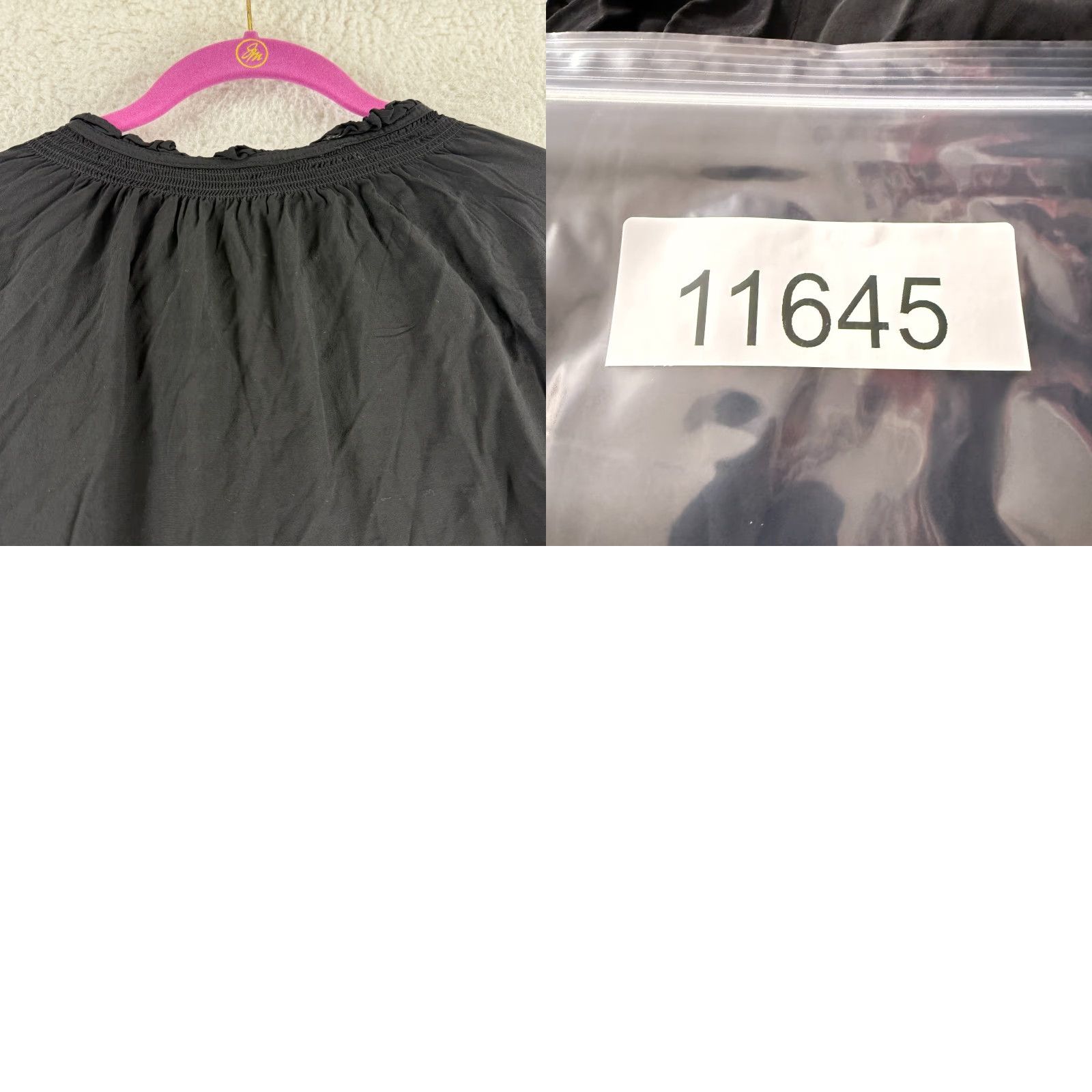 Vintage ModCloth Shirt Womens Large Black Long Sleeve Button Tie Neck Peasant Casual Blouse Size L / US 10 / IT 46 - 9 Thumbnail