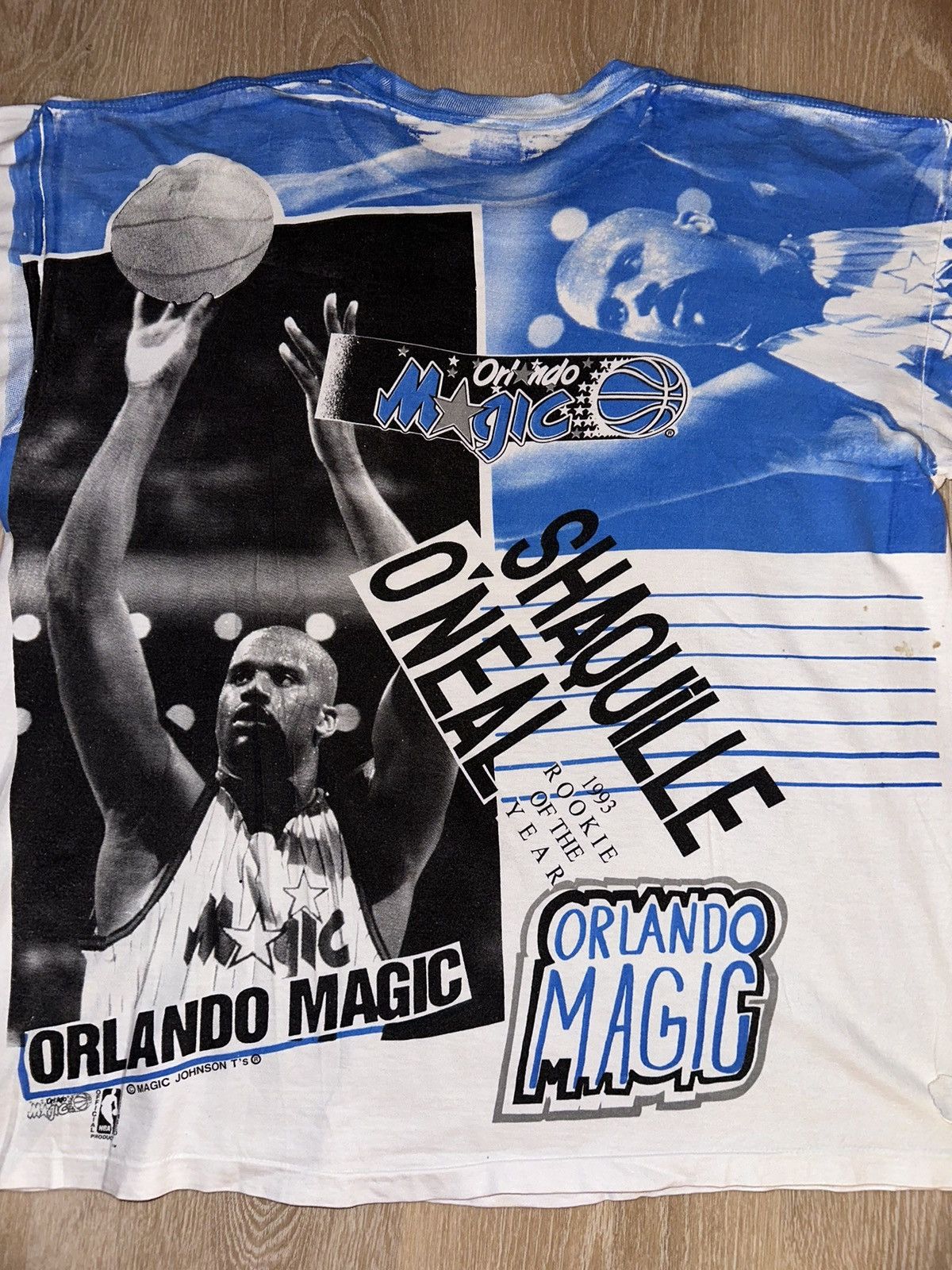 NBA × Vintage Vintage 90’s Shaquille O’Neal Magic Johnson T’s AOP T-Shirt Size US XL / EU 56 / 4 - 4 Thumbnail