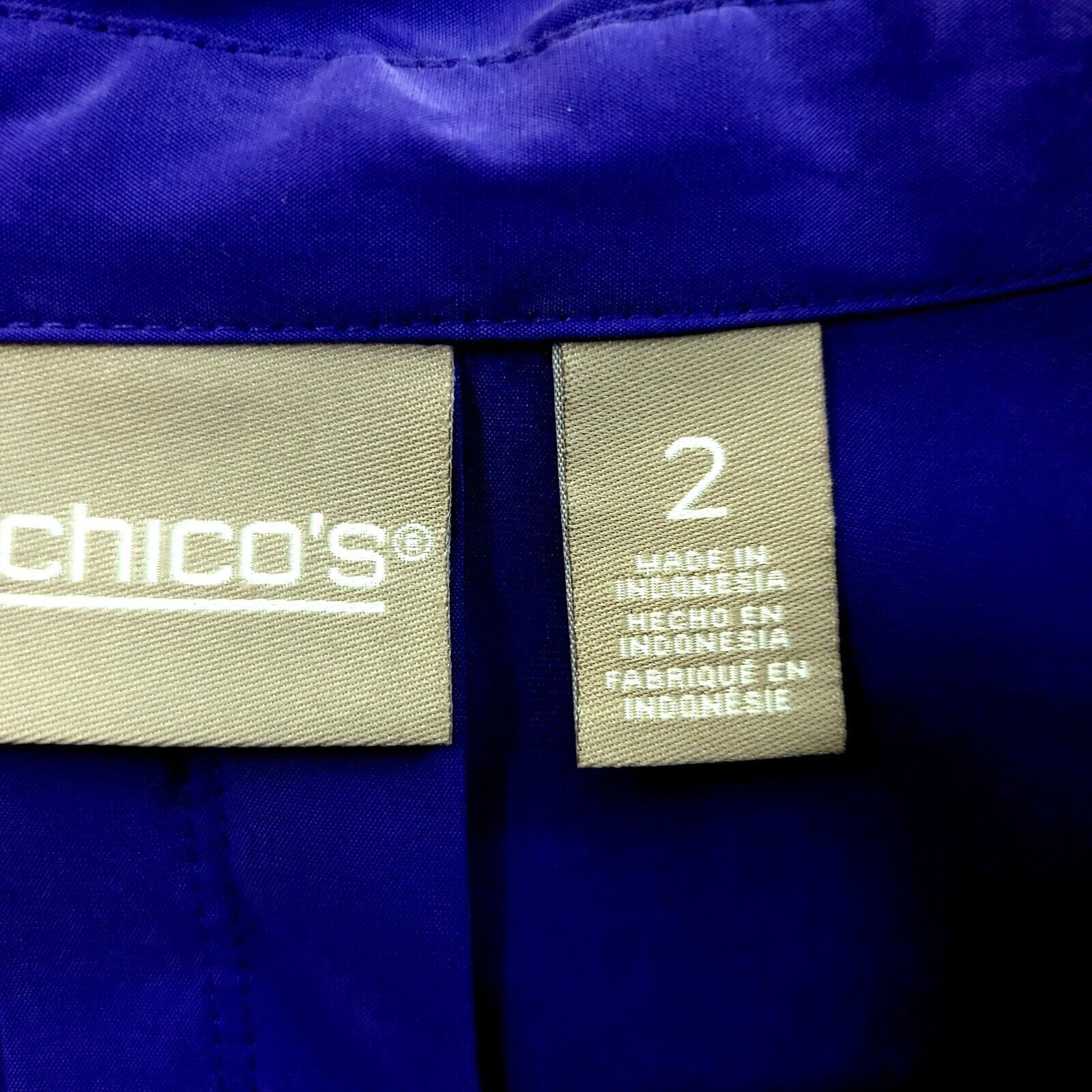 Chicos Chico's Purple Long Sleeve Button Front Collared Shirt Pocke Size XS / US 0-2 / IT 36-38 - 8 Thumbnail