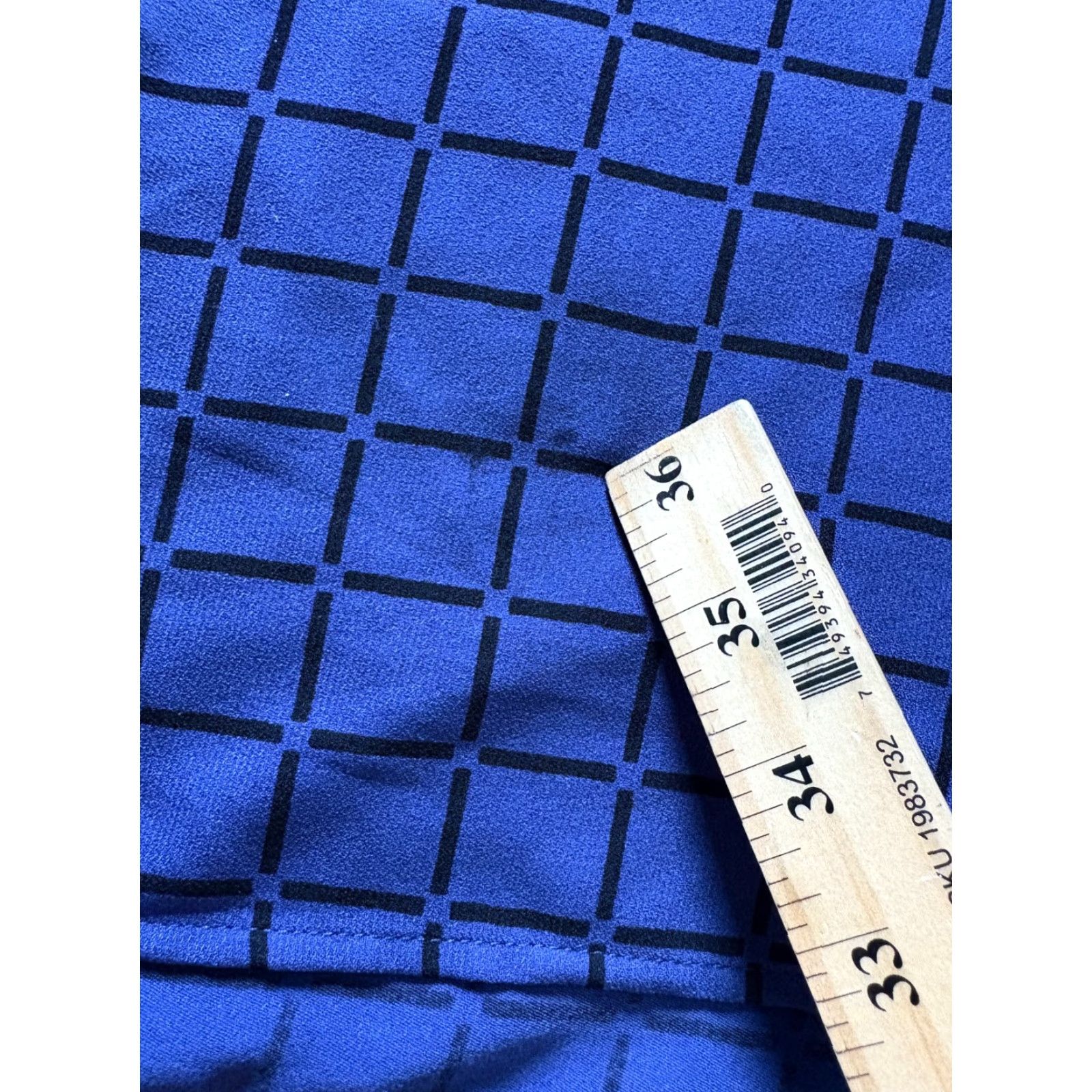 Vintage Saint Tropez West Top Womens XL Blue Checkered Pattern Sleeveless Shirt Zip Back Size XL / US 12-14 / IT 48-50 - 5 Thumbnail