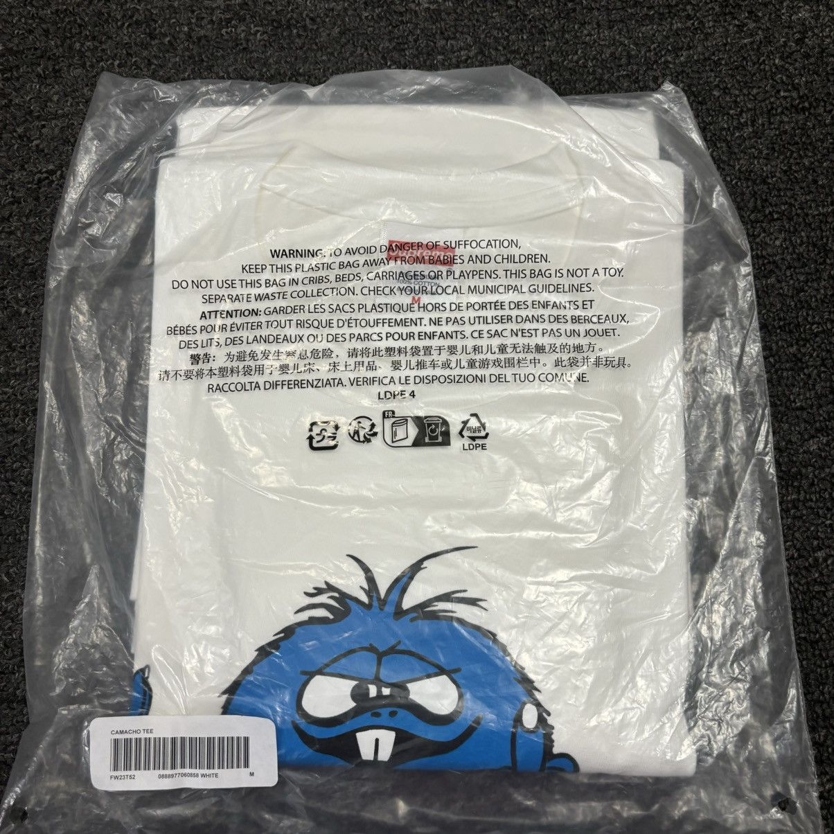 Supreme Supreme Camacho Tee White/Blue Size Medium FW23 Deadstock Size US M / EU 48-50 / 2 - 2 Thumbnail