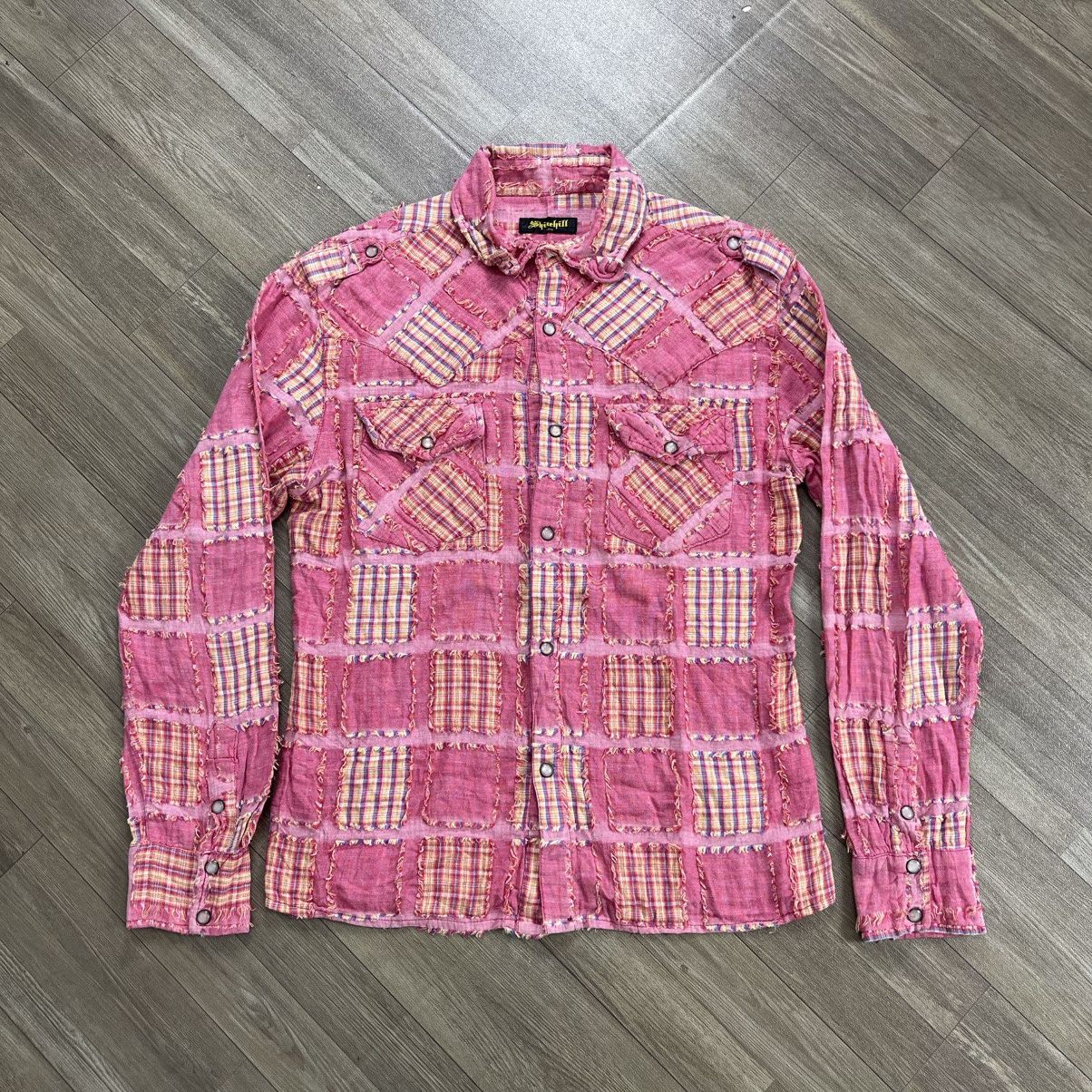 Beauty Beast 2000s Shinehill Patchwork Plaid Western Distressed Vtg Style Size US M / EU 48-50 / 2 - 1 Thumbnail