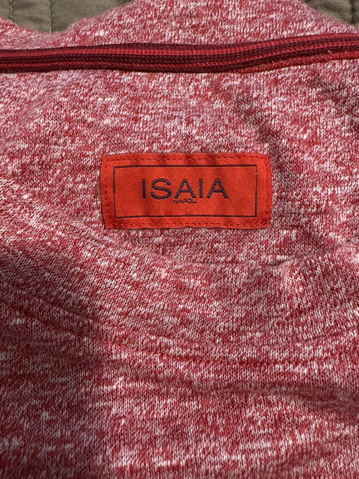 Isaia Red/White Linen Tshirt L Size US L / EU 52-54 / 3 - 5 Thumbnail