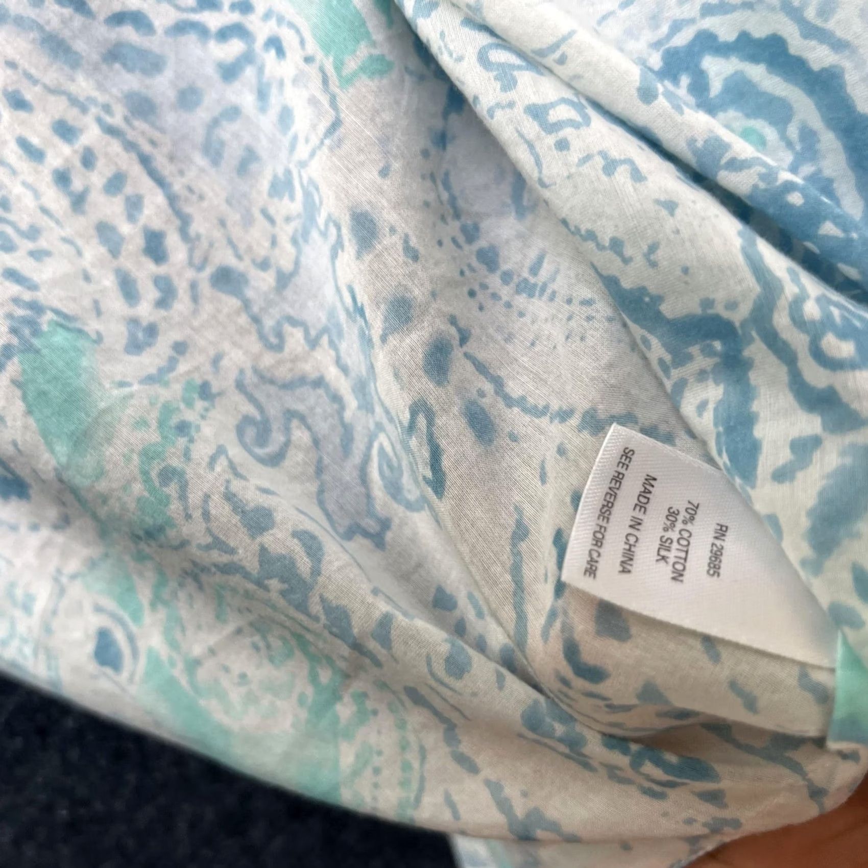 Pendleton VINTAGE Pendleton Shirt Womens Medium Blue Paisley 3/4 Sleeve Tunic Blouse Shirt Women M Blue Paisley Tunic V-Neck 3/4 Sleeve Lightweight Cotton Silk Size M / US 6-8 / IT 42-44 - 5 Thumbnail