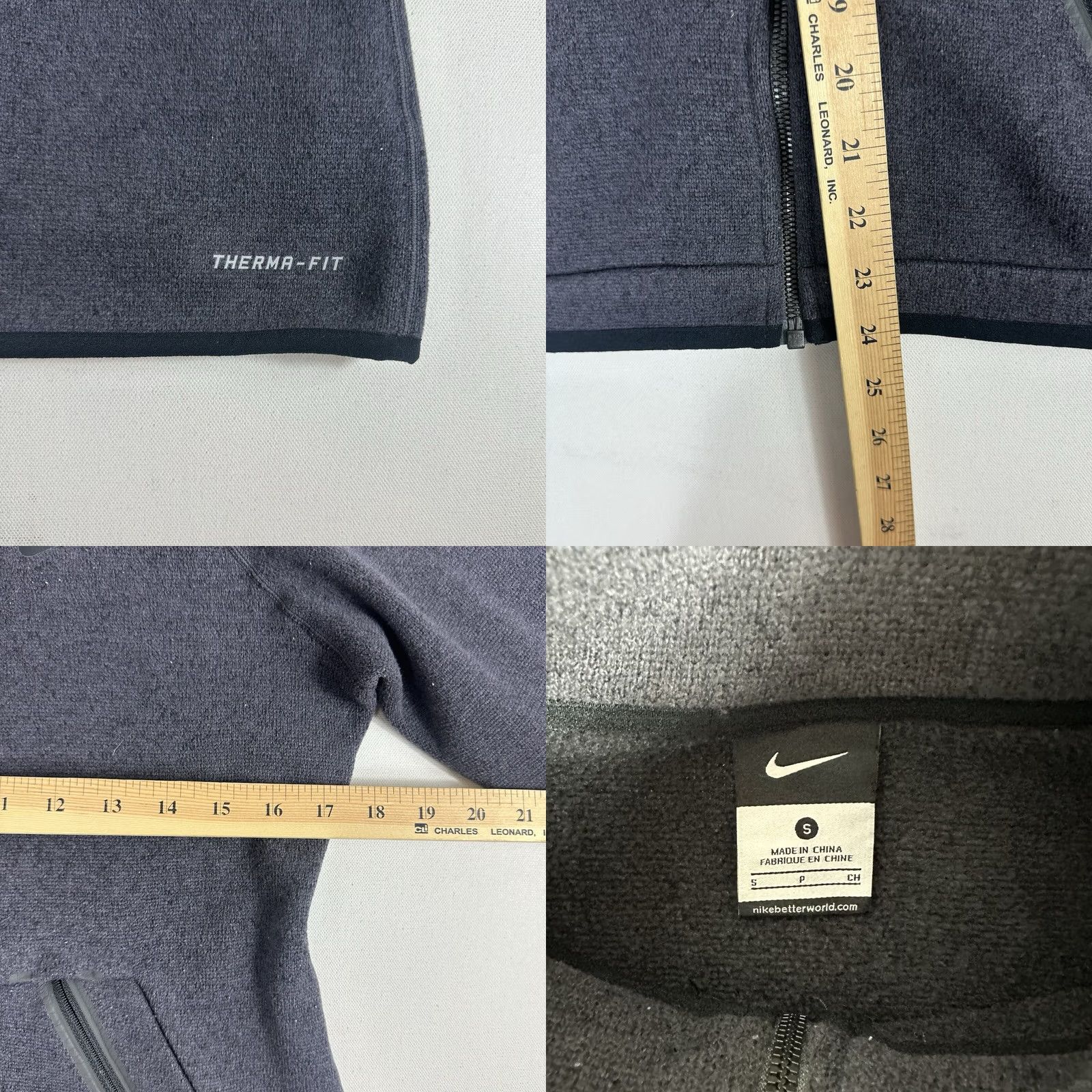 Nike Nike Sweatshirt Womens Small Gray Therma-Fit Full Zip Up Sweatshirt Size S / US 4 / IT 40 - 8 Thumbnail