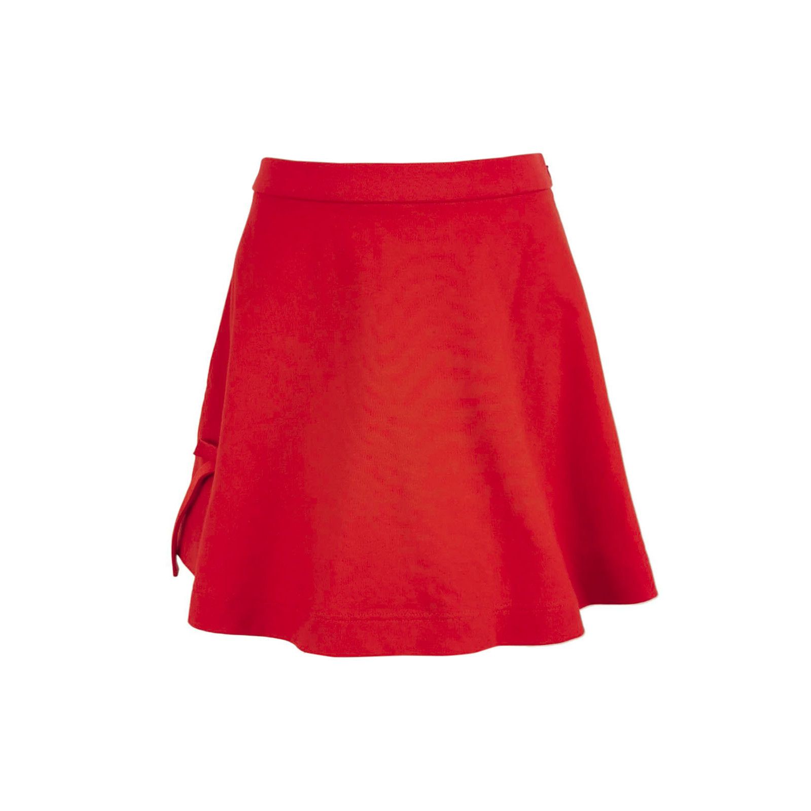 Prada Prada Red Cotton Logo-Zip Midi Skirt - dmc Size 40" / US 18 - 1 Thumbnail