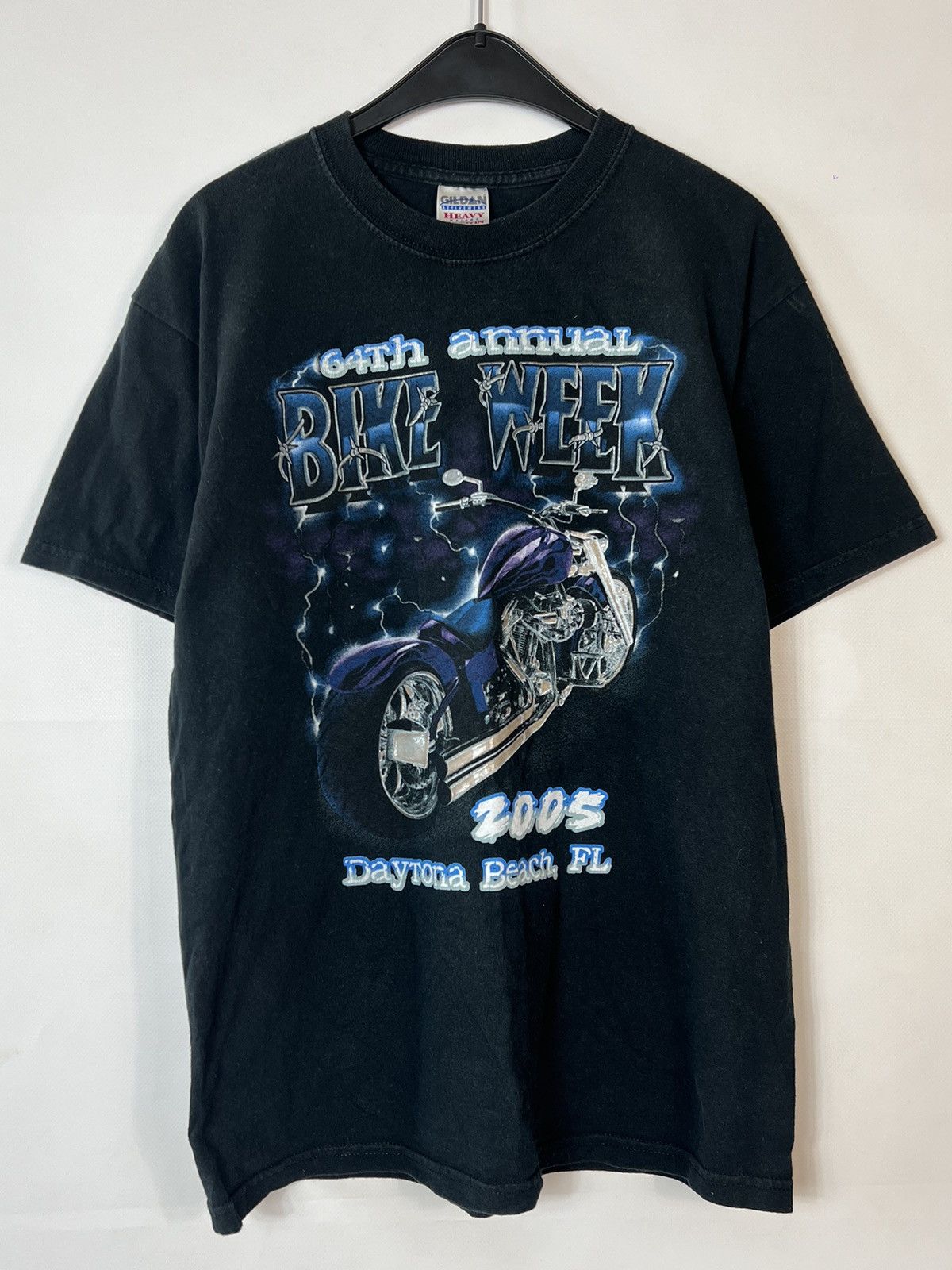 Harley Davidson × Vintage Bike Week 2005 vintage t-shirt Gildan heavy cotton Size US M / EU 48-50 / 2 - 2 Thumbnail