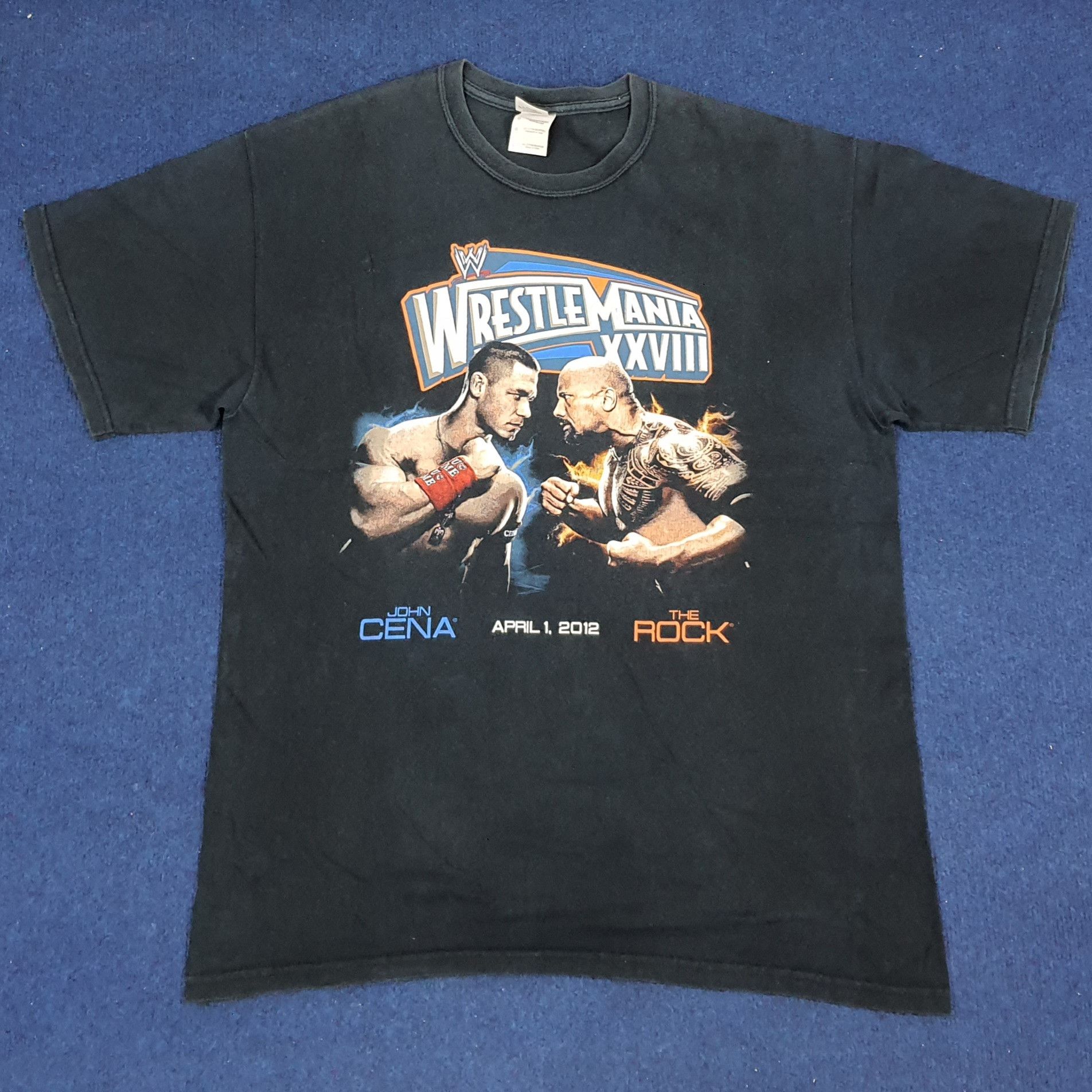Vintage × WWE Vintage WWE WrestleMania XXVIII John Cena The Rock Tshirt Size US L / EU 52-54 / 3 - 1 Thumbnail