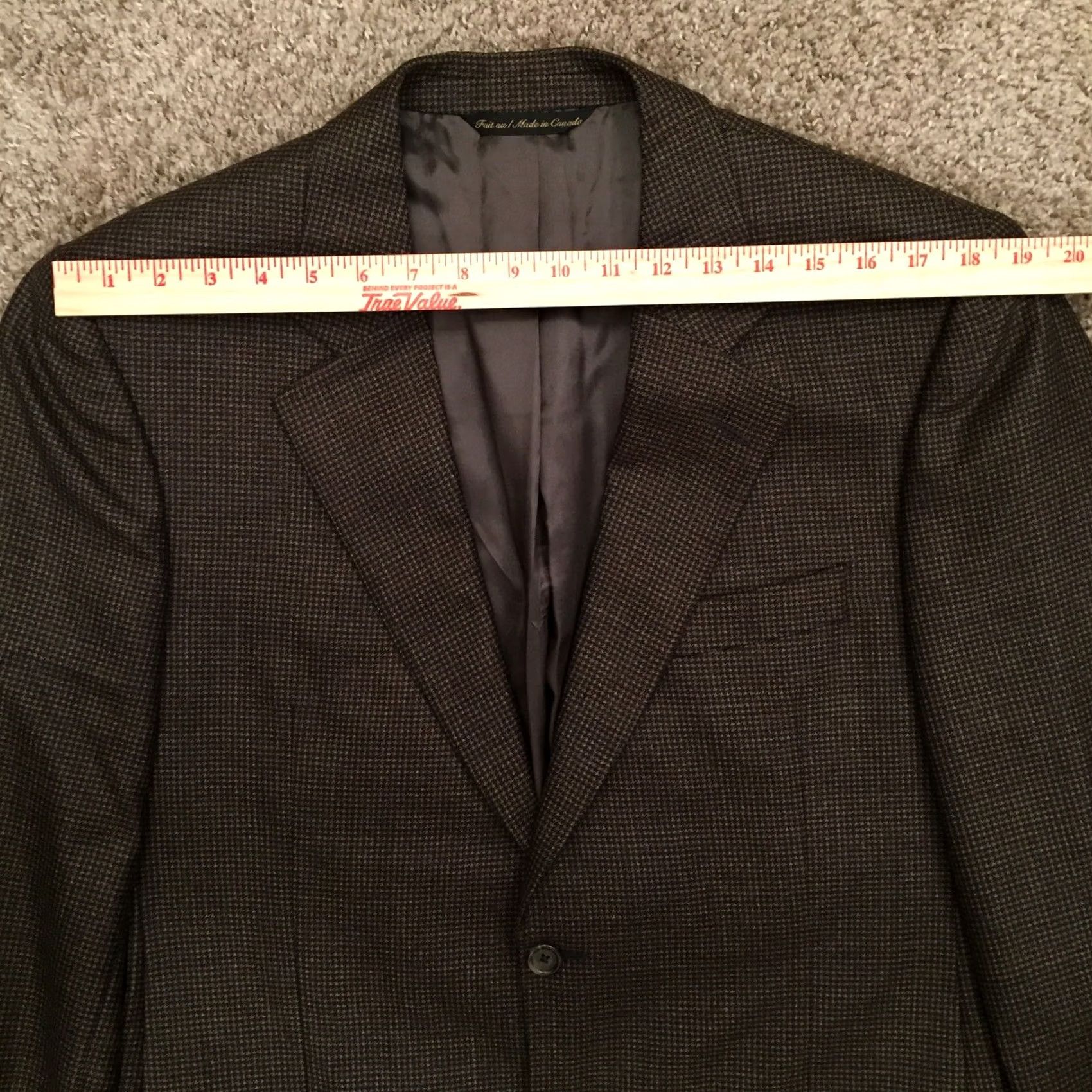 Vintage Blazer Sport Coat Mens 42 Long Brown Houndstooth Wool Blazer Coat Blazer Mens 42 Long Brown Houndstooth Wool Sport Coat Size 42R - 2 Thumbnail