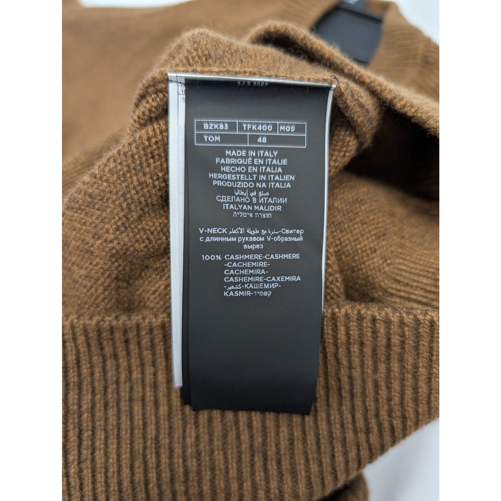 Tom Ford o1rshd1 V-Neck Polo in Brown Size US M / EU 48-50 / 2 - 9 Thumbnail