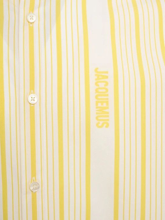 Jacquemus o1lsvrm0425 Chemise Simon Cotton Logo Shirt in Yellow/White Size US L / EU 52-54 / 3 - 5 Thumbnail