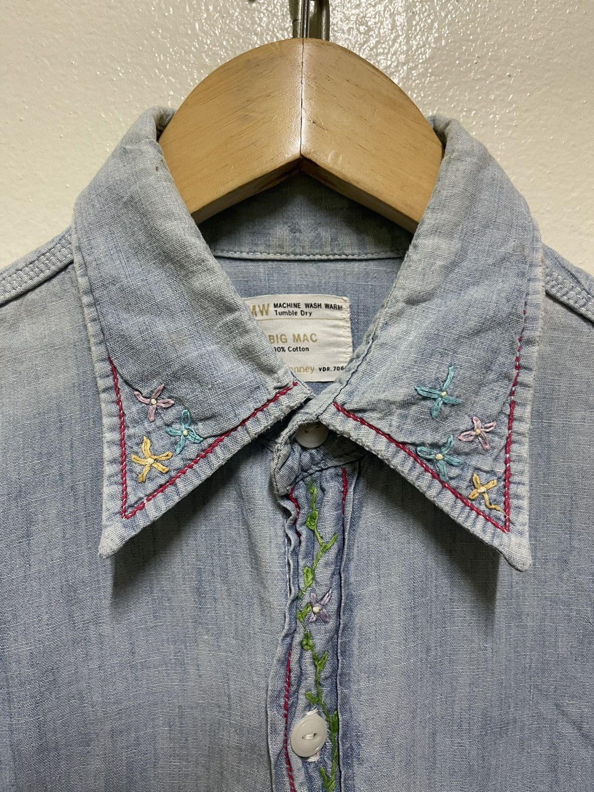 Big Mac Big Mac Chambray Embroidery Shirt Size M / US 6-8 / IT 42-44 - 5 Thumbnail