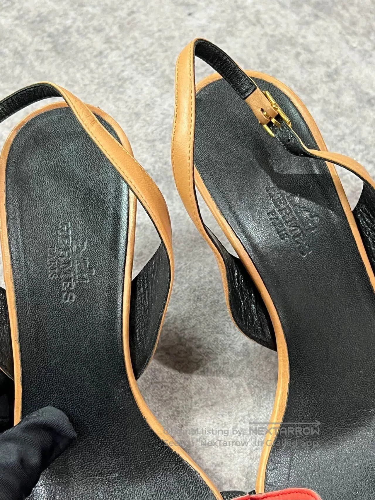 Hermes Hermes Peep-Toe High Heels. Size US 5.5 / IT 35.5 - 2 Thumbnail