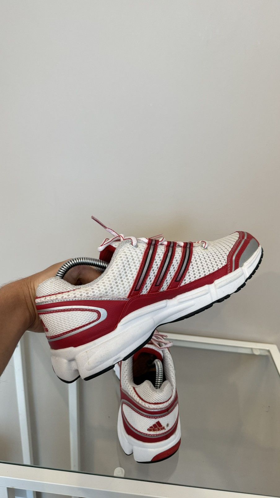 Adidas × Vintage Adidas 2010 white red sneakers vintage 00s y2k shoes rare Size US 9 / EU 42 - 5 Thumbnail