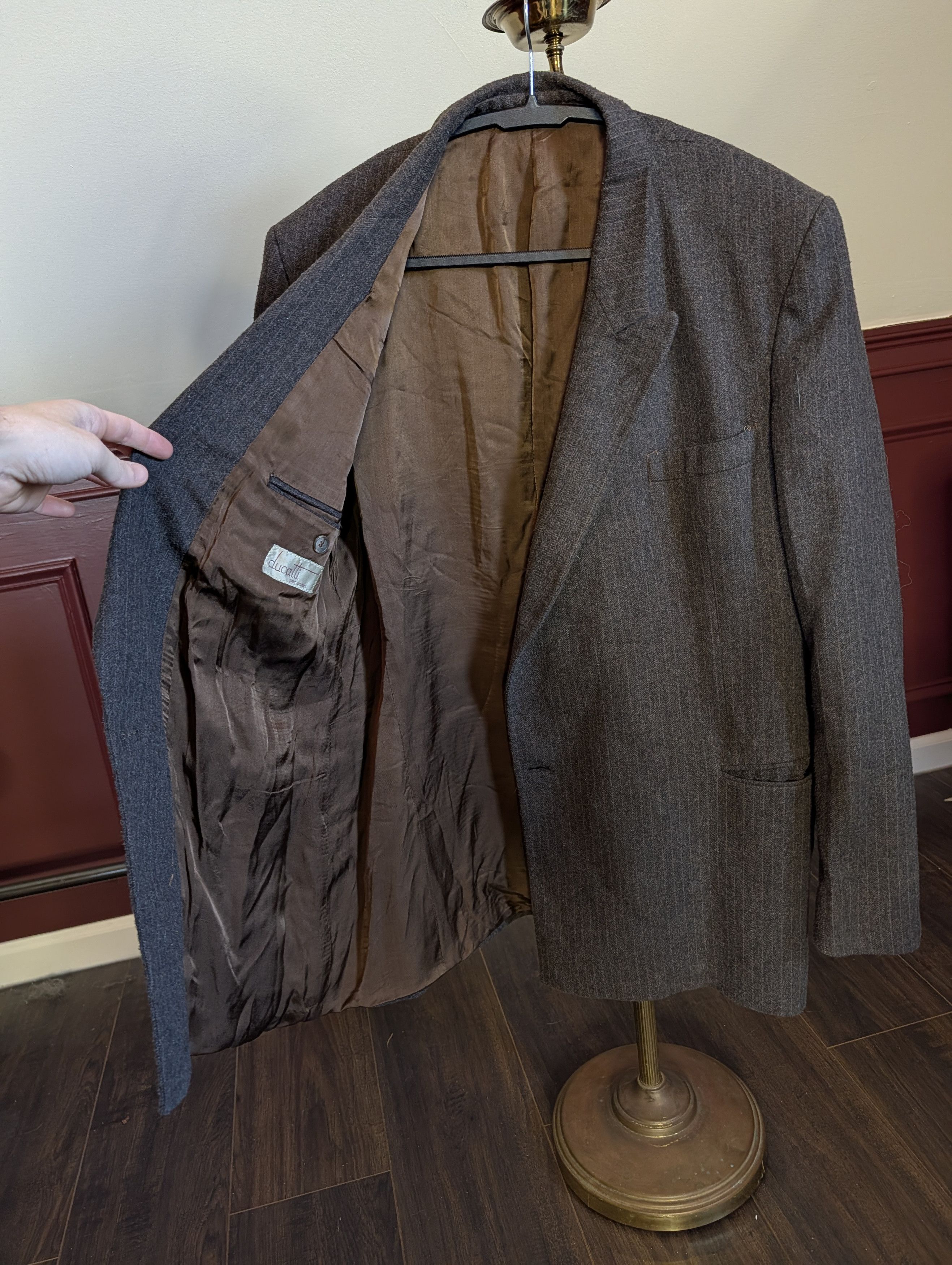 Ducati Hand tailored vintage double breasted speckled weave jacket Size 40R - 10 Thumbnail
