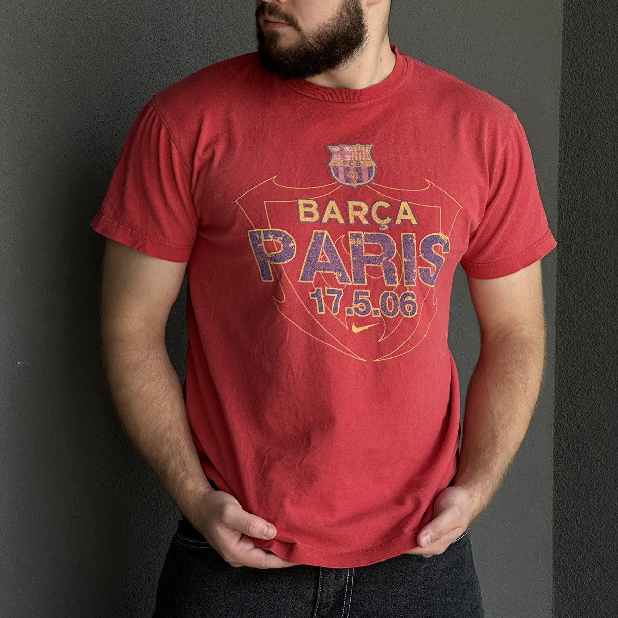 Nike × Vintage Vintage Nike Barca Paris T-shirts Big Logo 2006 Y2K USA Size US L / EU 52-54 / 3 - 1 Thumbnail