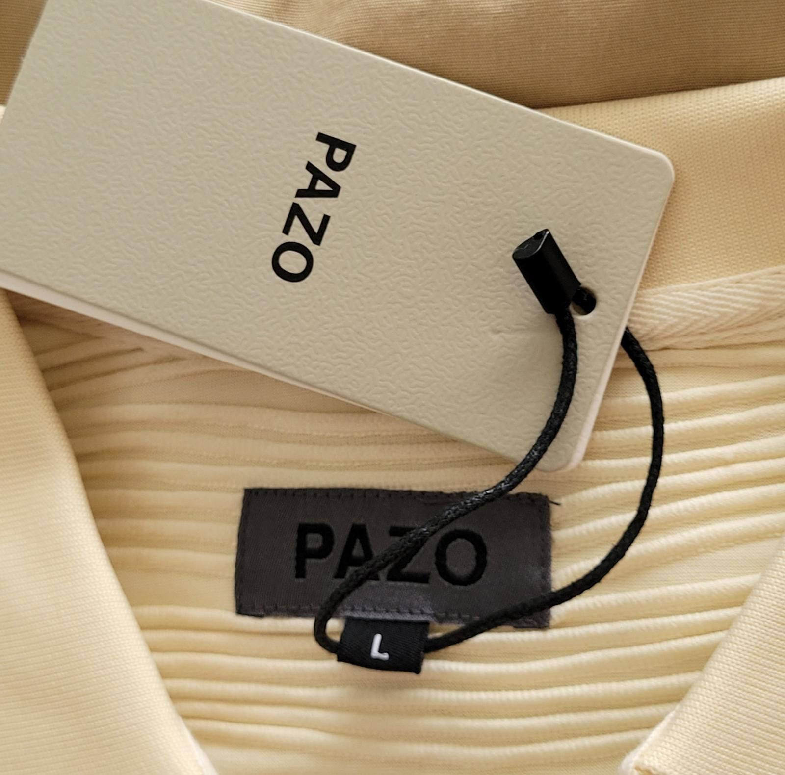 Other PAZO Men's L Cream Textured Polo Shirt Short Sleeve NEW Size US L / EU 52-54 / 3 - 3 Thumbnail