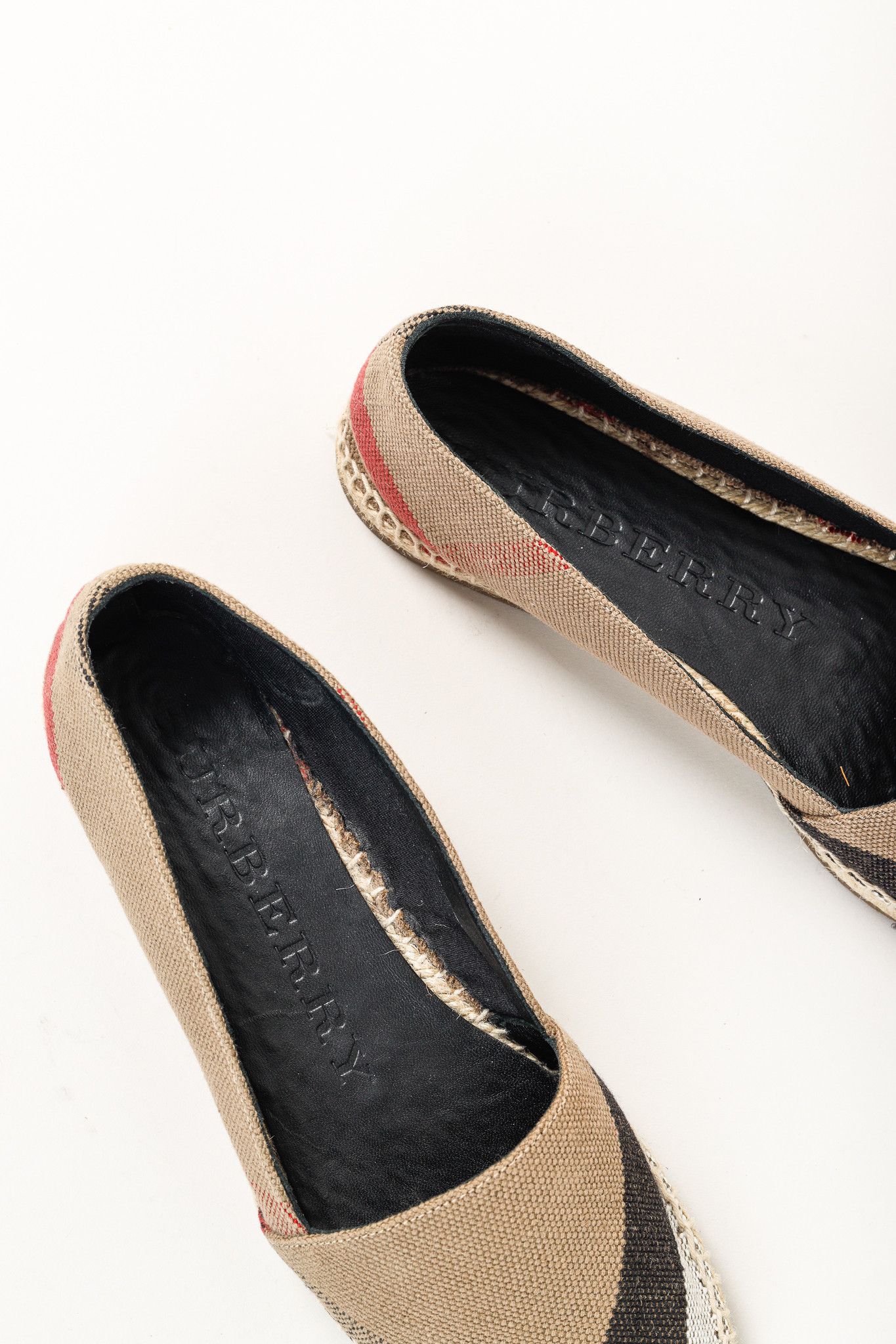 Burberry Burberry Hodgeson Canvas Check Espadrille Flat Shoe Size US 5 / IT 35 - 9 Thumbnail