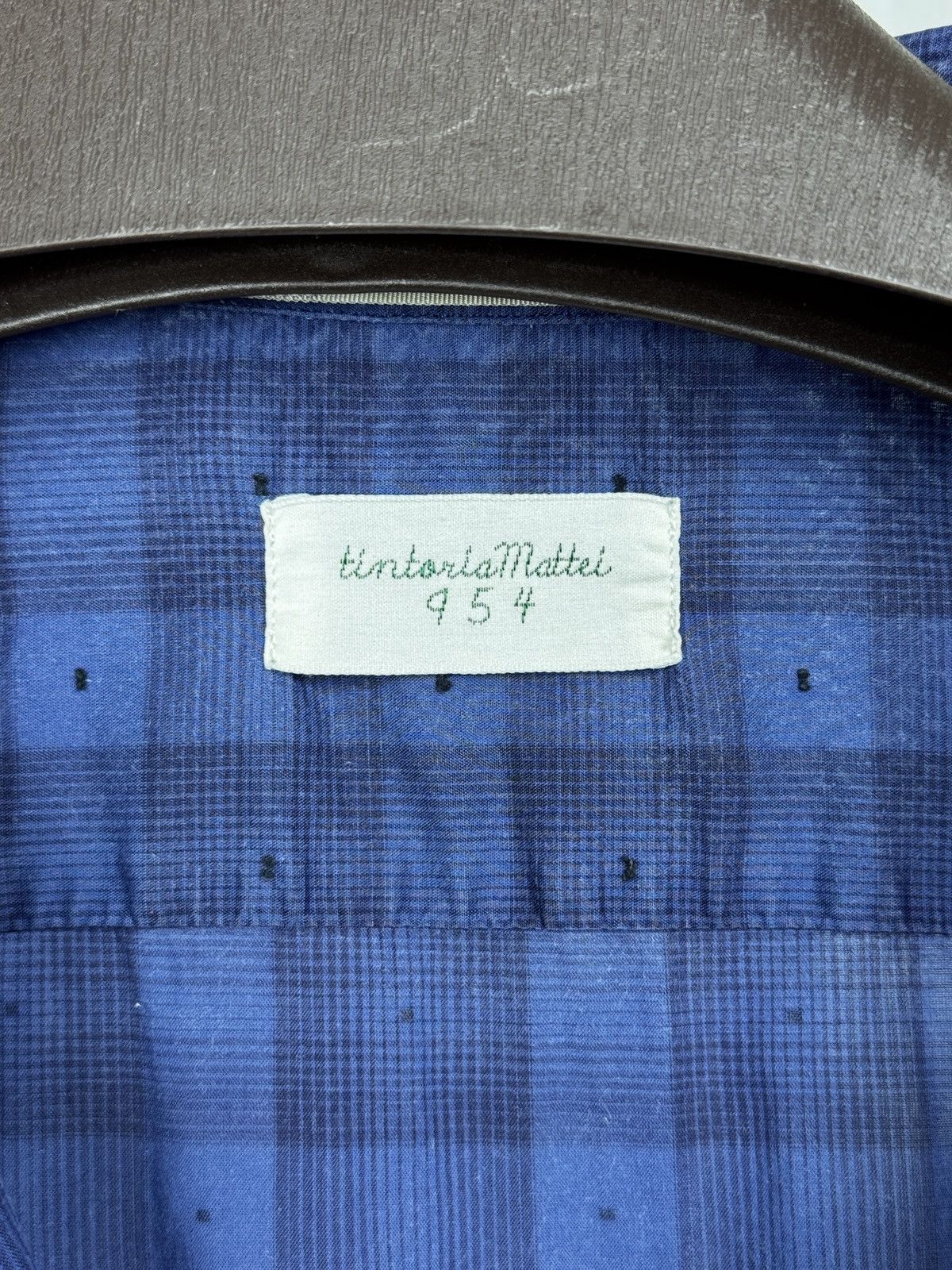 Tintoria Mattei Tintoria Mattei 954 blue checkered italian ls shirt size 40 Size US M / EU 48-50 / 2 - 8 Thumbnail