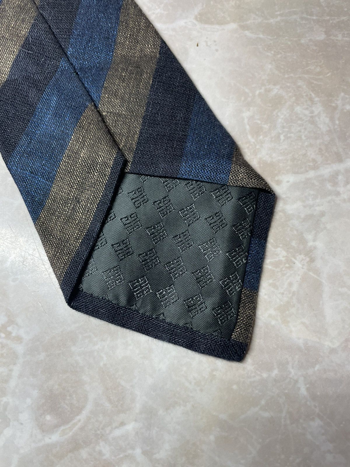 Givenchy Vintage Givenchy Gentleman Paris Striped Wool Cashmere Tie Size ONE SIZE - 3 Thumbnail